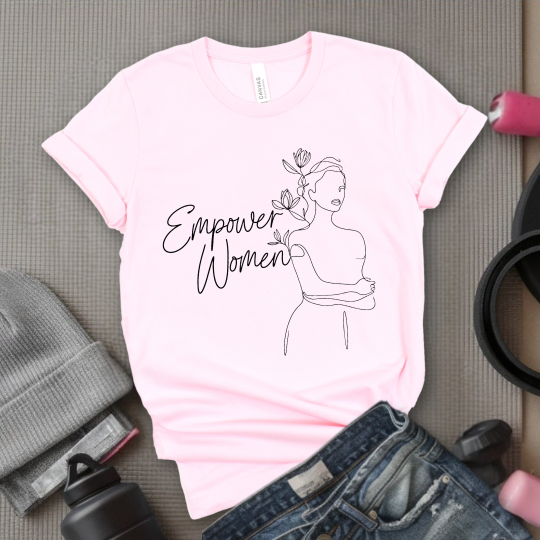 Empower Woman Minimalism Style Shirt - Women Empowerment Tee - Gift for Feminist, Strong Women - Bella Canvas 3001