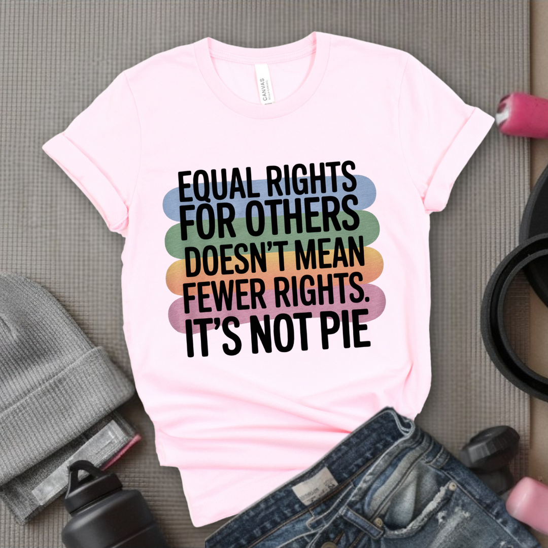 Equal Rights for Others Doesn't Mean Fewer Rights For You, It's Not Pie Shirt - Human Rights Tee- Equality Gift for Men & Women - Bella Canvas 3001