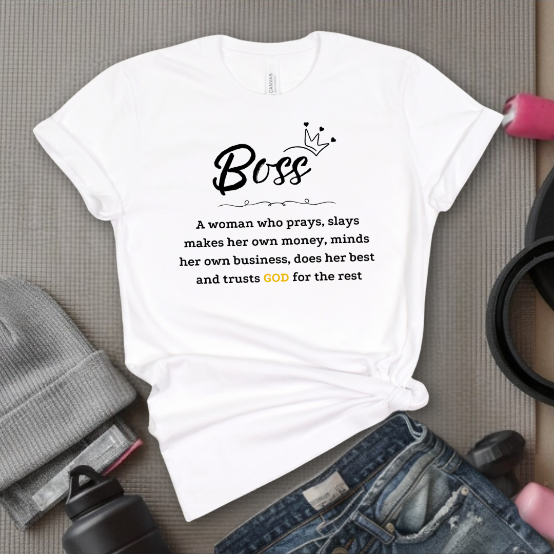 Women Boss Definition - Women Empowerment Tshirt - Gift for Strong Women, Feminists - Bella Canvas 3001