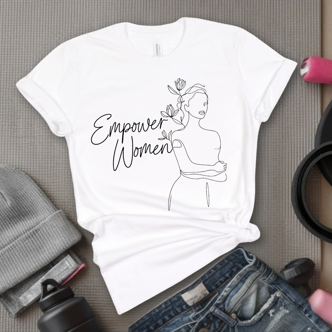 Empower Woman Minimalism Style Shirt - Women Empowerment Tee - Gift for Feminist, Strong Women - Bella Canvas 3001