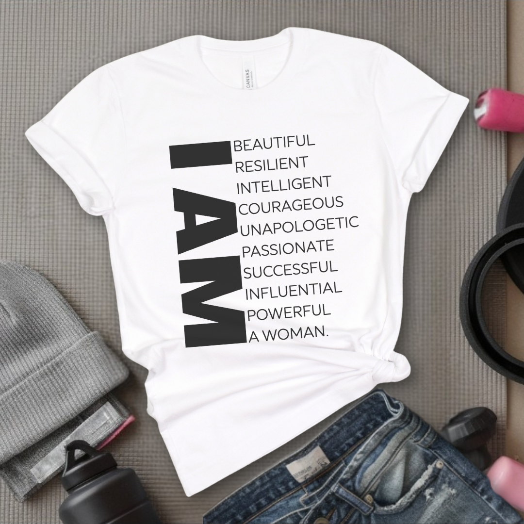 I am Beautiful Resilient Intelligent Powerful Woman T-shirt - Unisex Jersey Short Sleeve Shirt - Women Empowerment Tee - Self Gift - Bella Canvas 3001