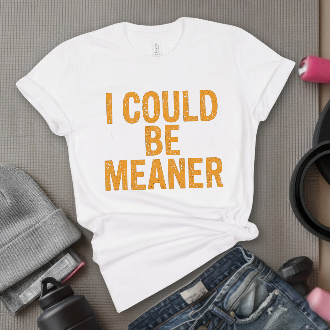 I Could Be Meaner - Feminist T-Shirt - Women Empowerment Tee - Bella Canvas 3001