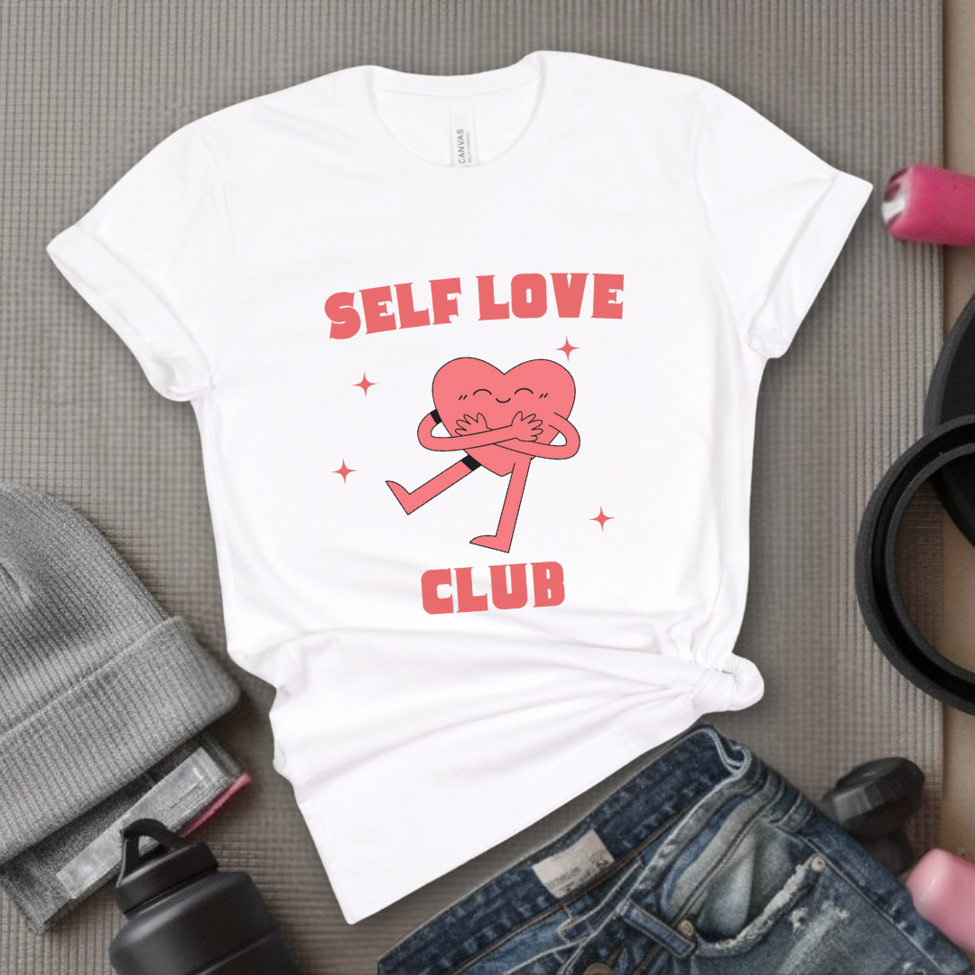 Aesthetic Self Love Tshirt - Cute Mental Health T-shirt - Y2K Trendy Tee - Vintage Aesthetic Graphic Tee - Gift for Feminists - Bella Canvas 3001