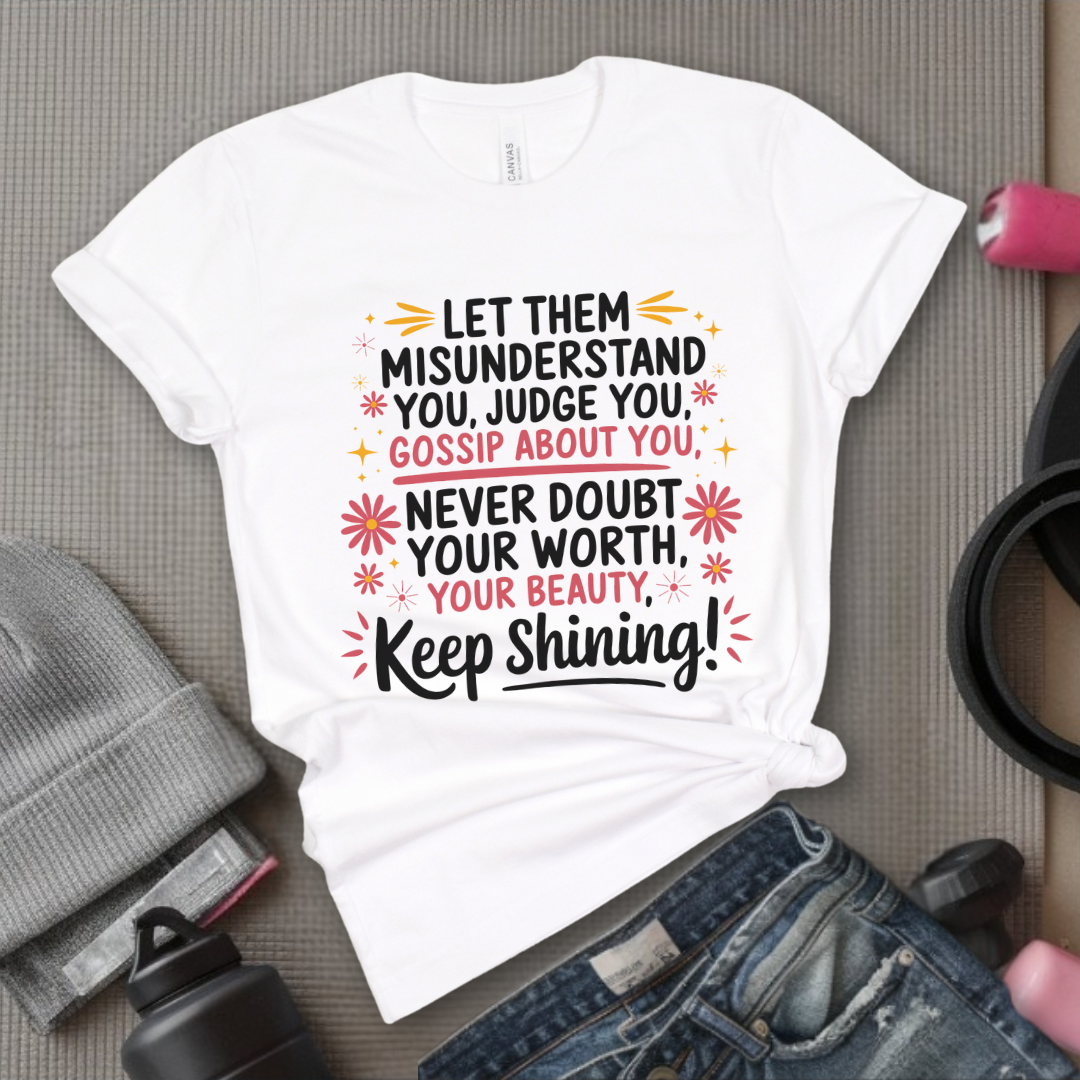 Let Them Misunderstand You, Judge You - Women Empowerment Tshirt - Gift for Strong Women, Feminists - Bella Canvas 3001