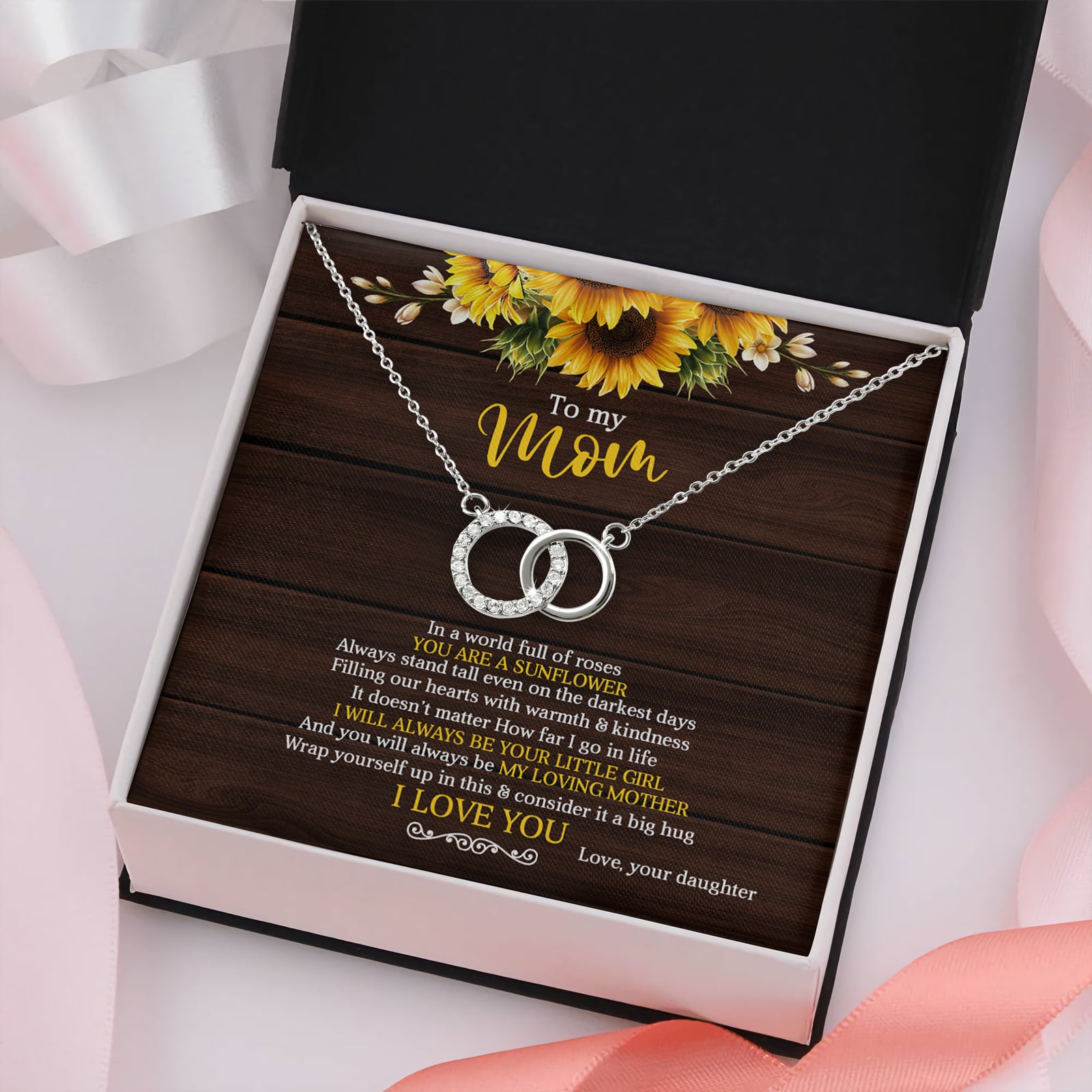 mom necklace white gold