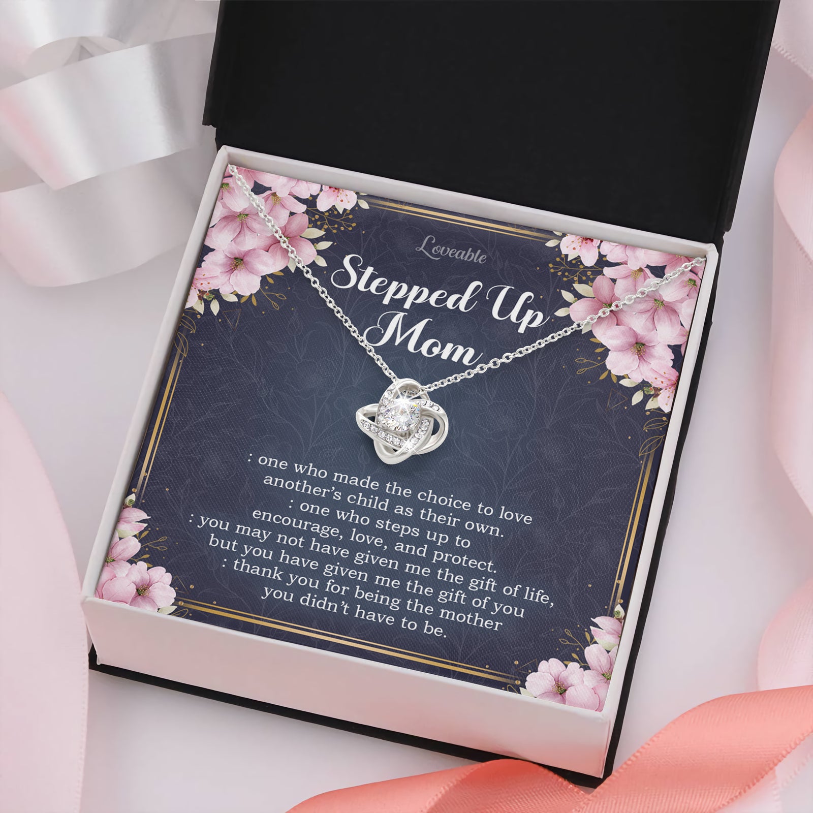 white gold my mom necklace