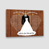 Son and Daughter in law wedding canvas/poster