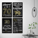 70th Birthday Party Decoration Canvas/Poster Birthday Anniversary Gift 207HNTHCA418