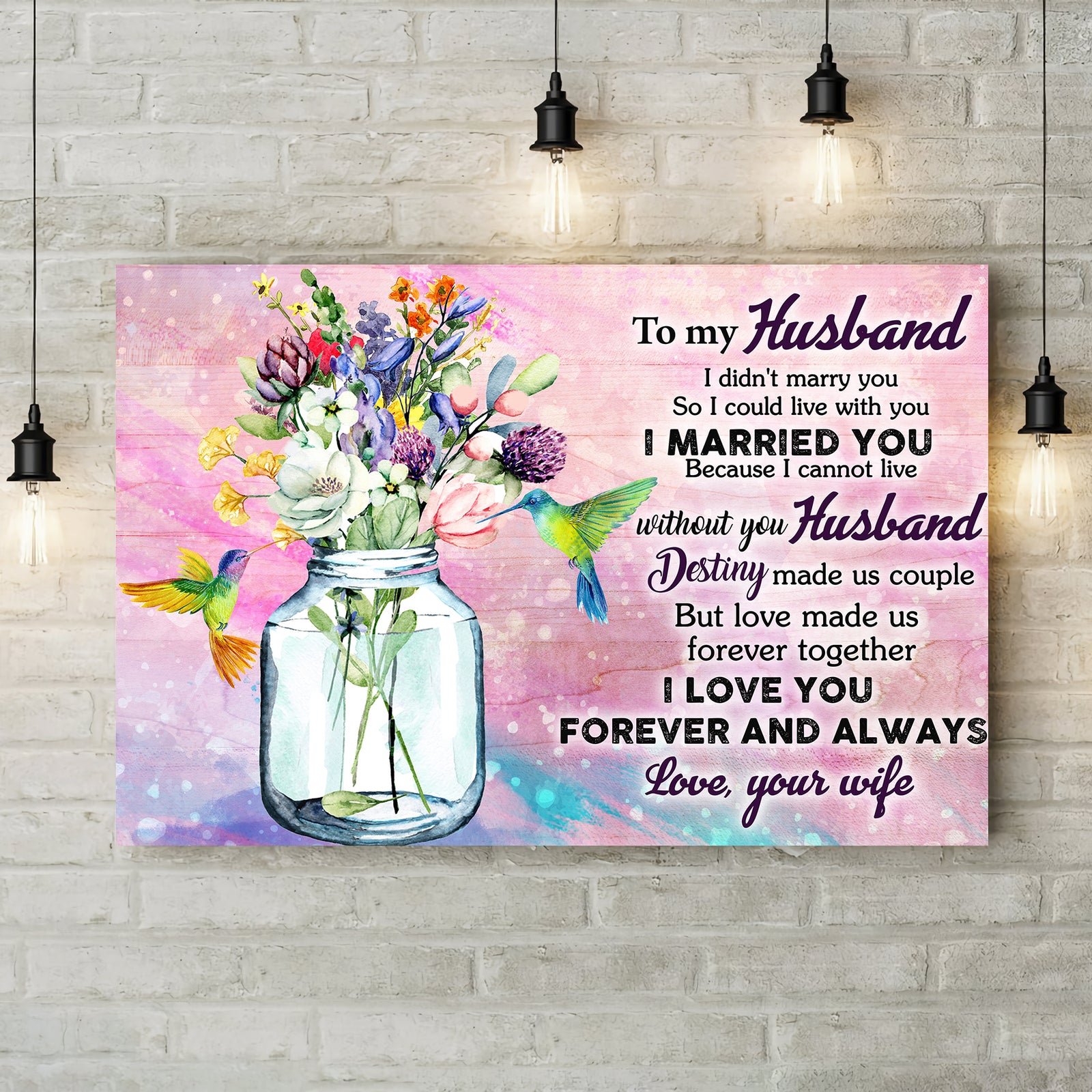 canvas for husband make love forever