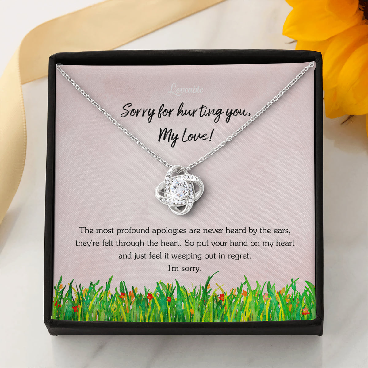 Sorry For Hurting You, My Love - White Gold Necklace - Sorry Gift For Wife