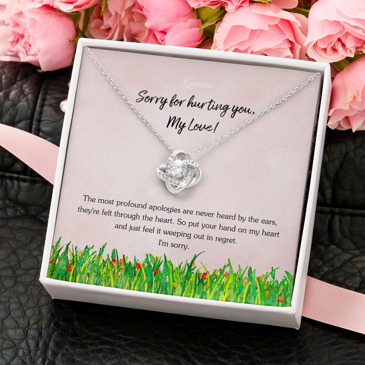 Sorry For Hurting You, My Love - White Gold Necklace - Sorry Gift For Wife
