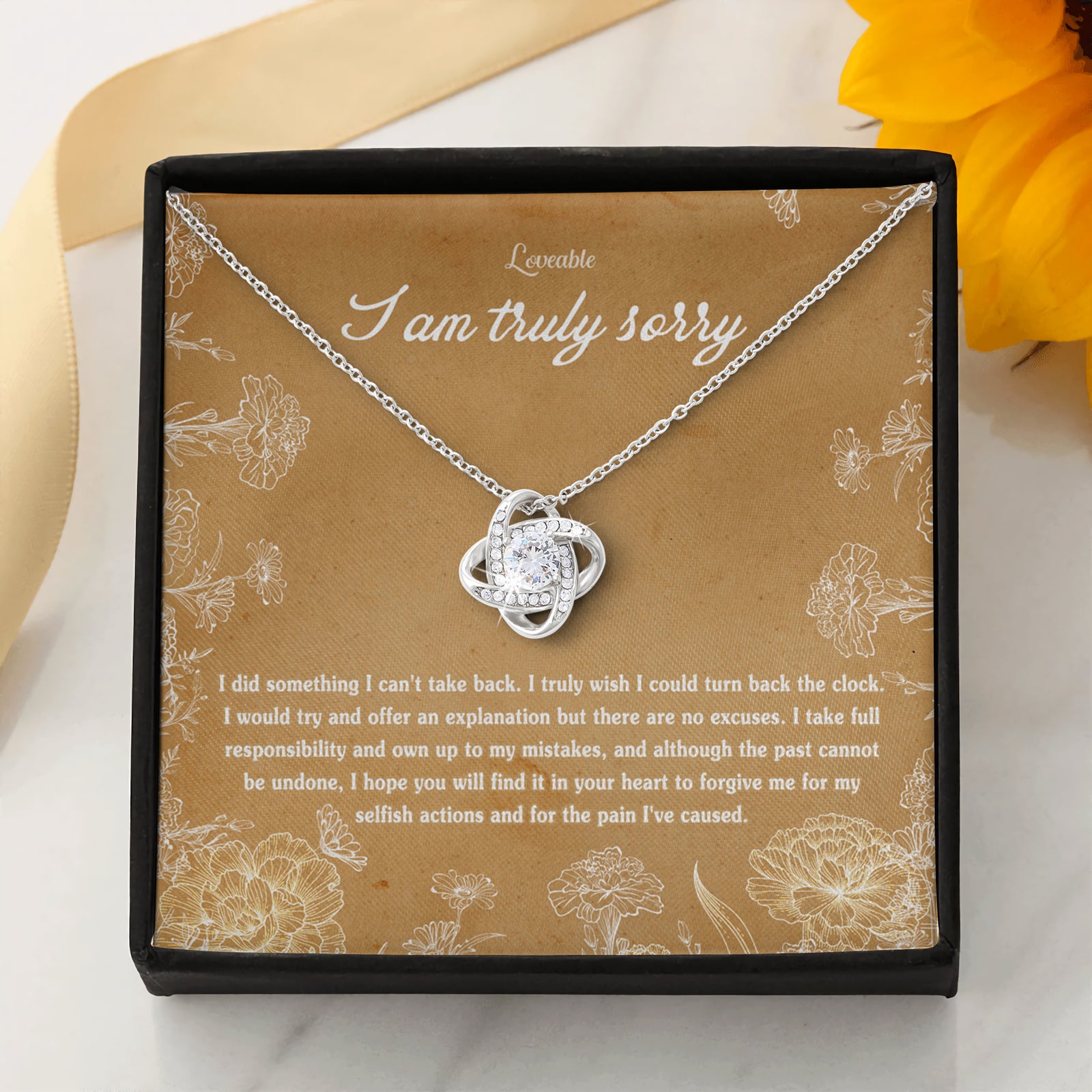 Wife cross gold necklace