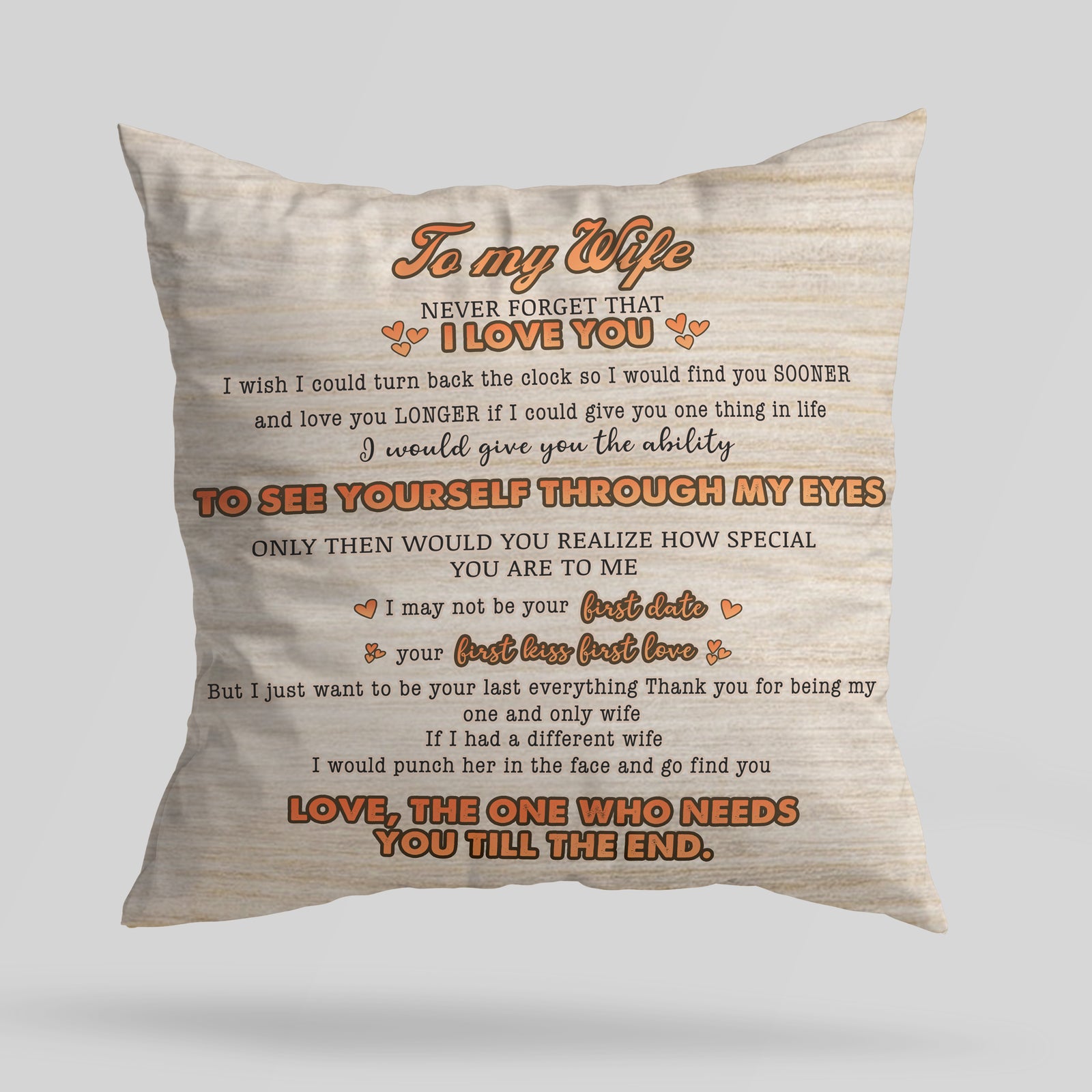 Linen Pillow For Wife