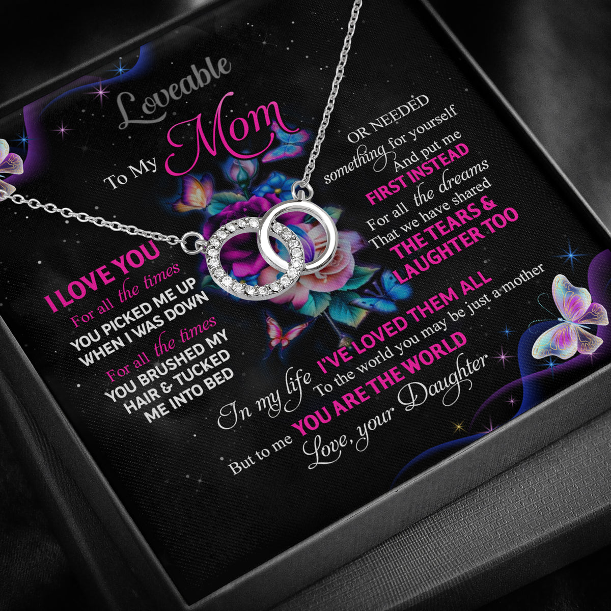 daughter white gold necklace 