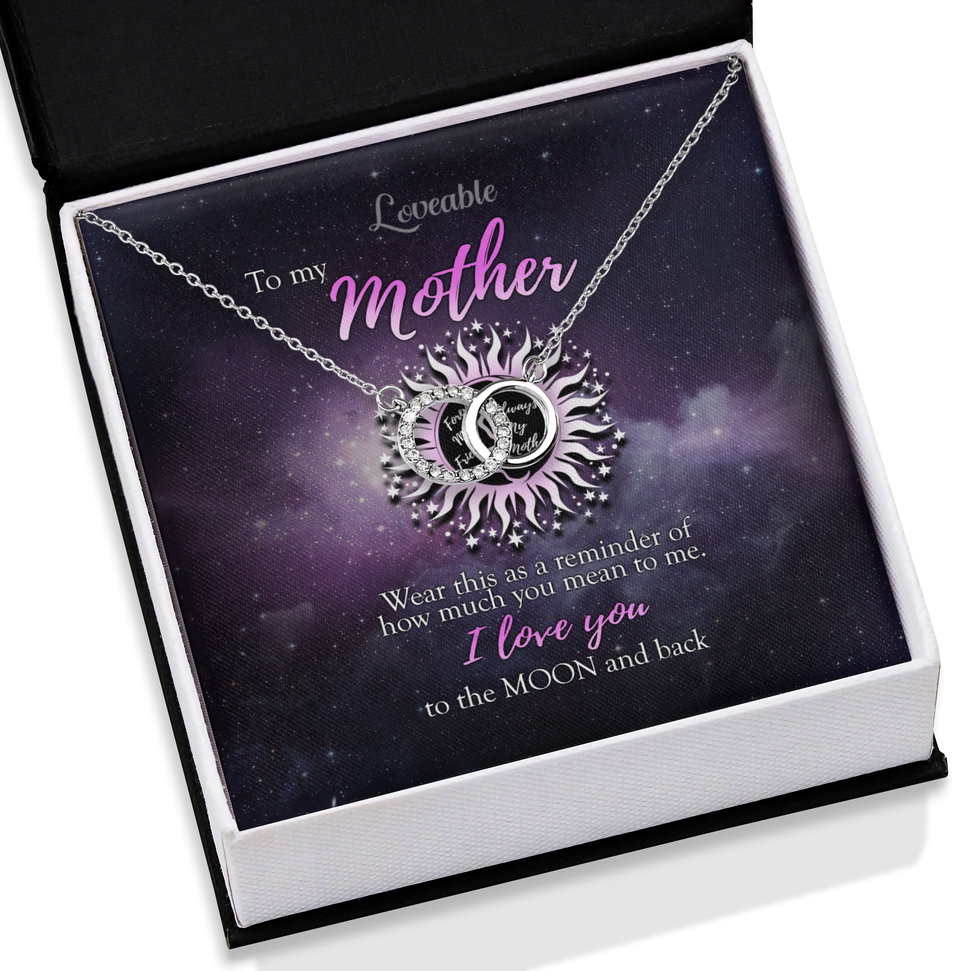 white gold my mom necklace