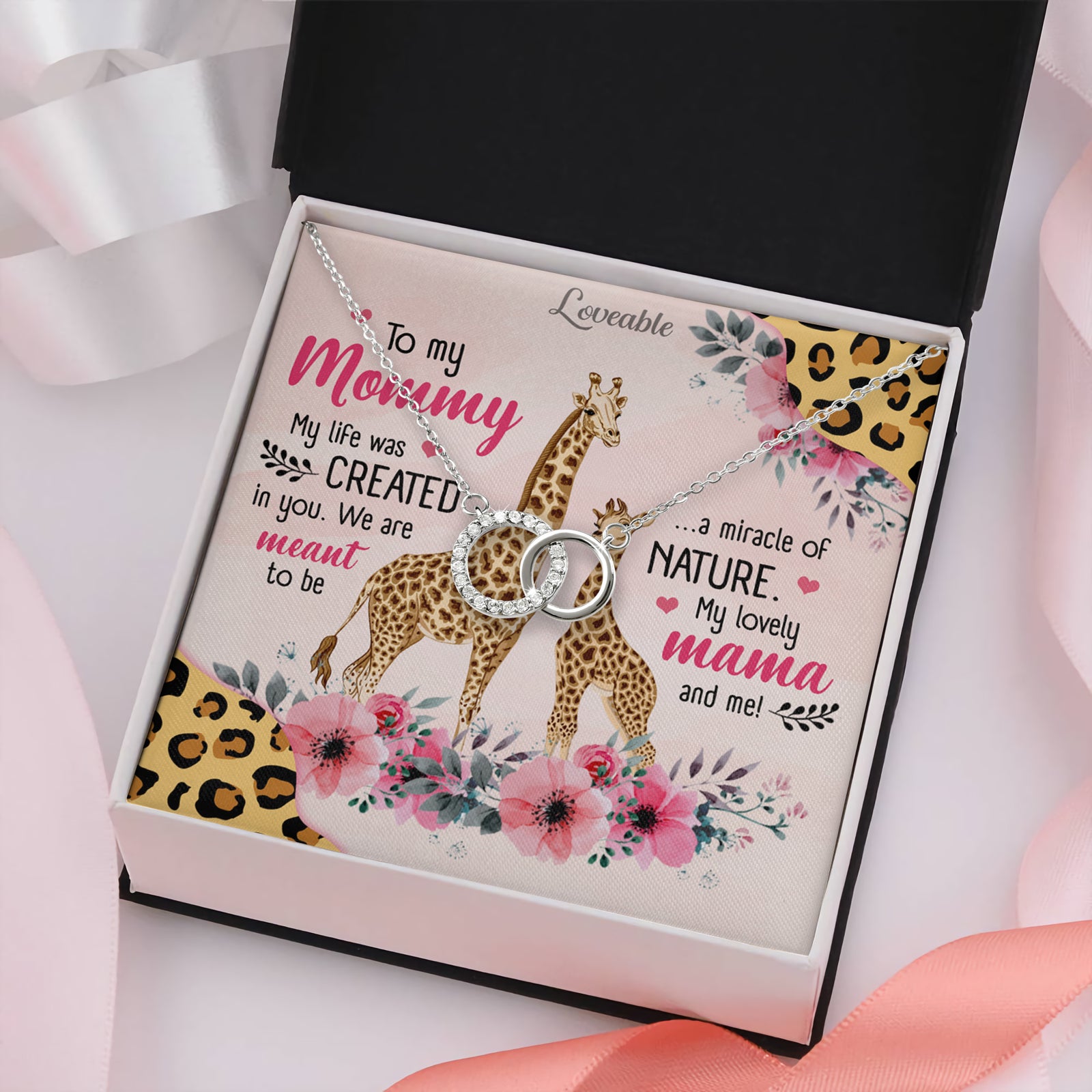 mom necklace white gold