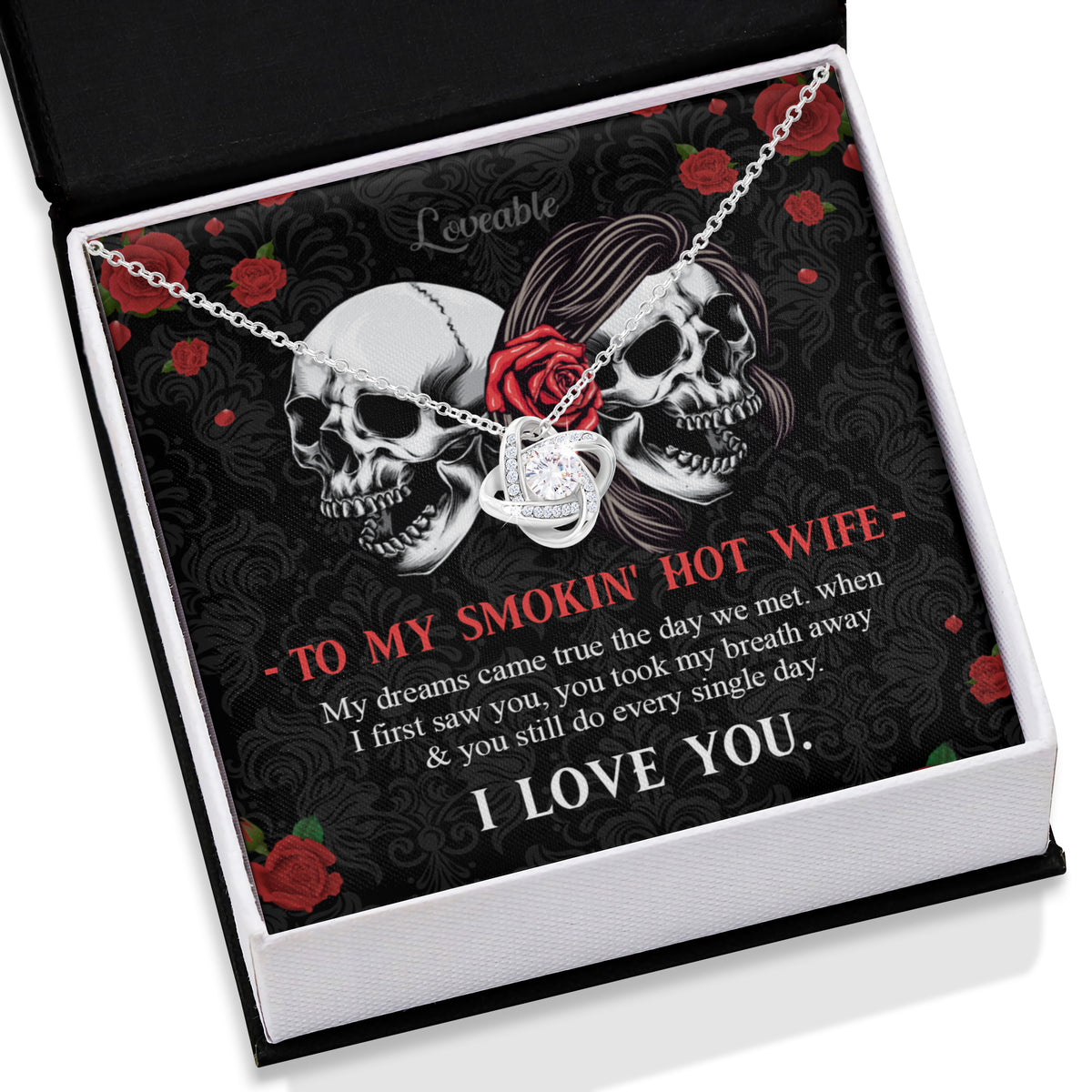 wife pendant necklace white gold