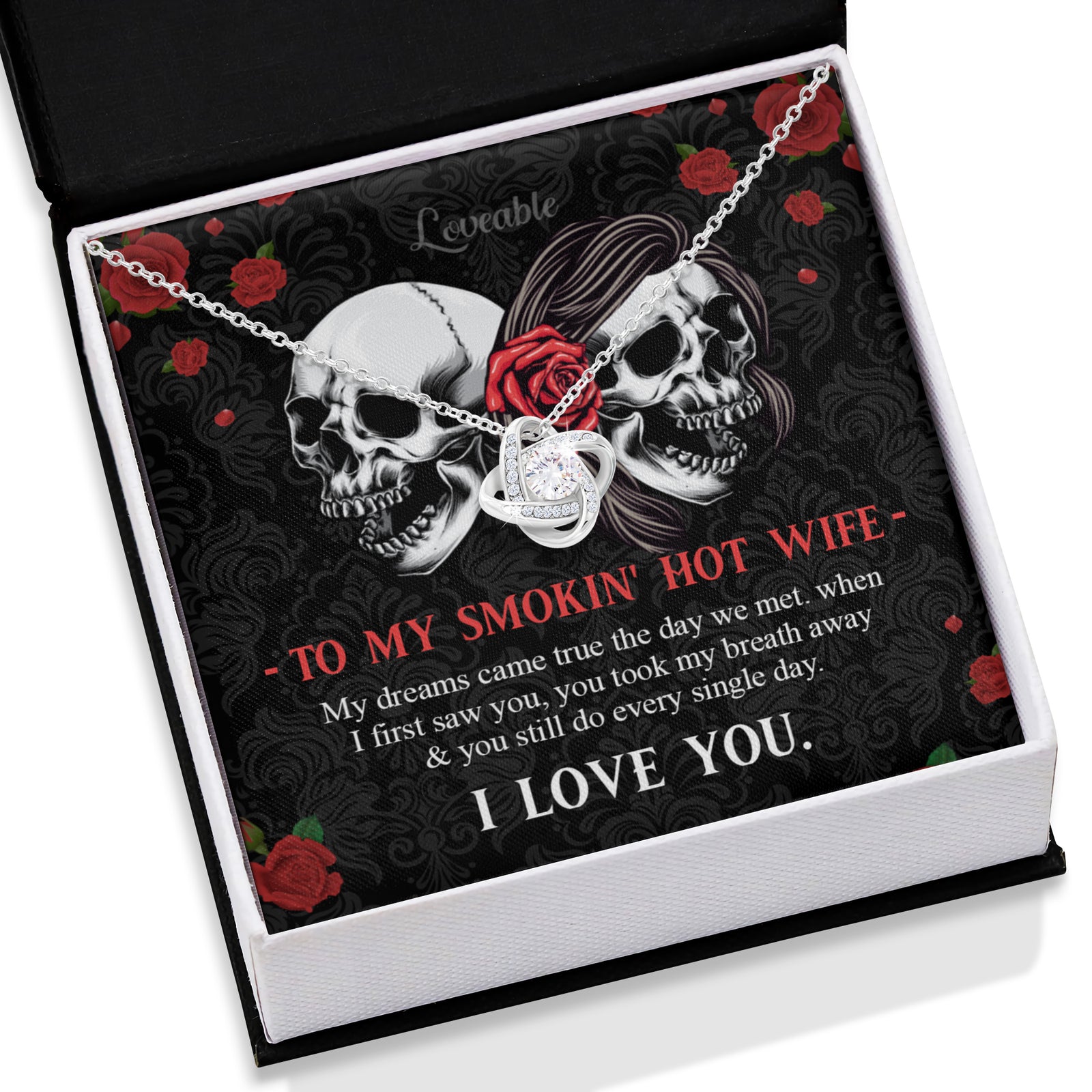 wife pendant necklace white gold