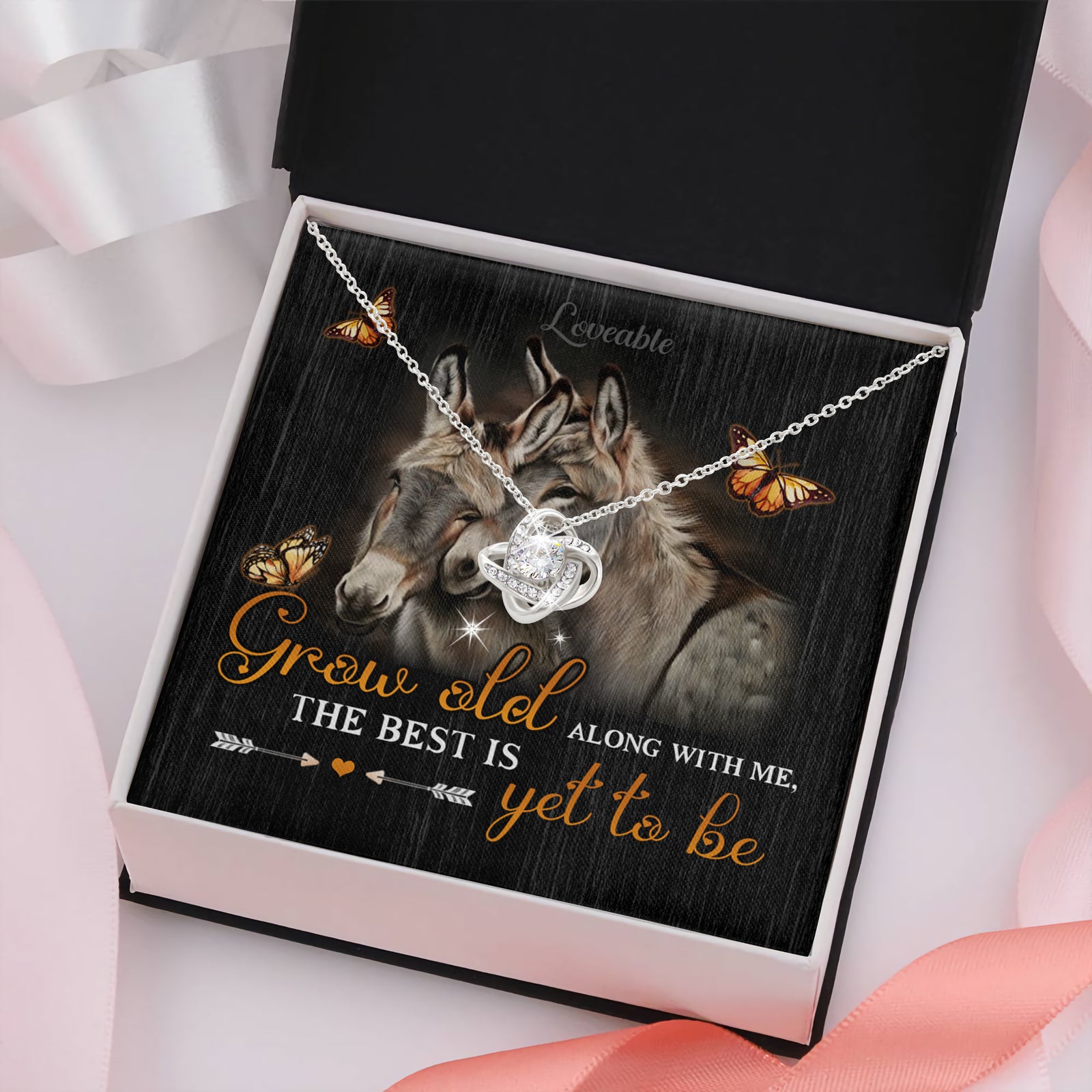 white gold necklace for Grow old along with me