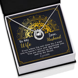 white gold my love necklace