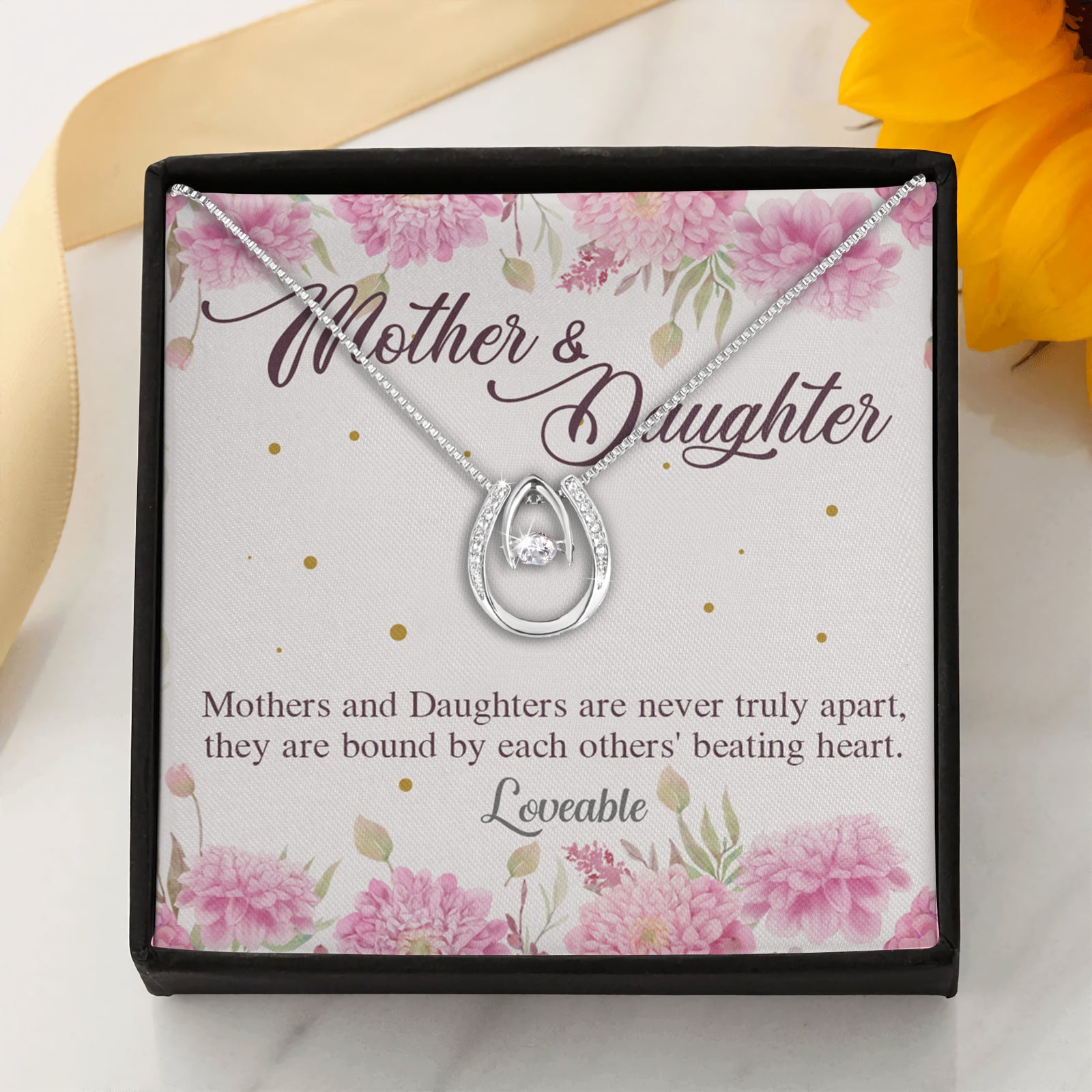 mom pendant necklace white gold