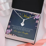 mom necklace white gold