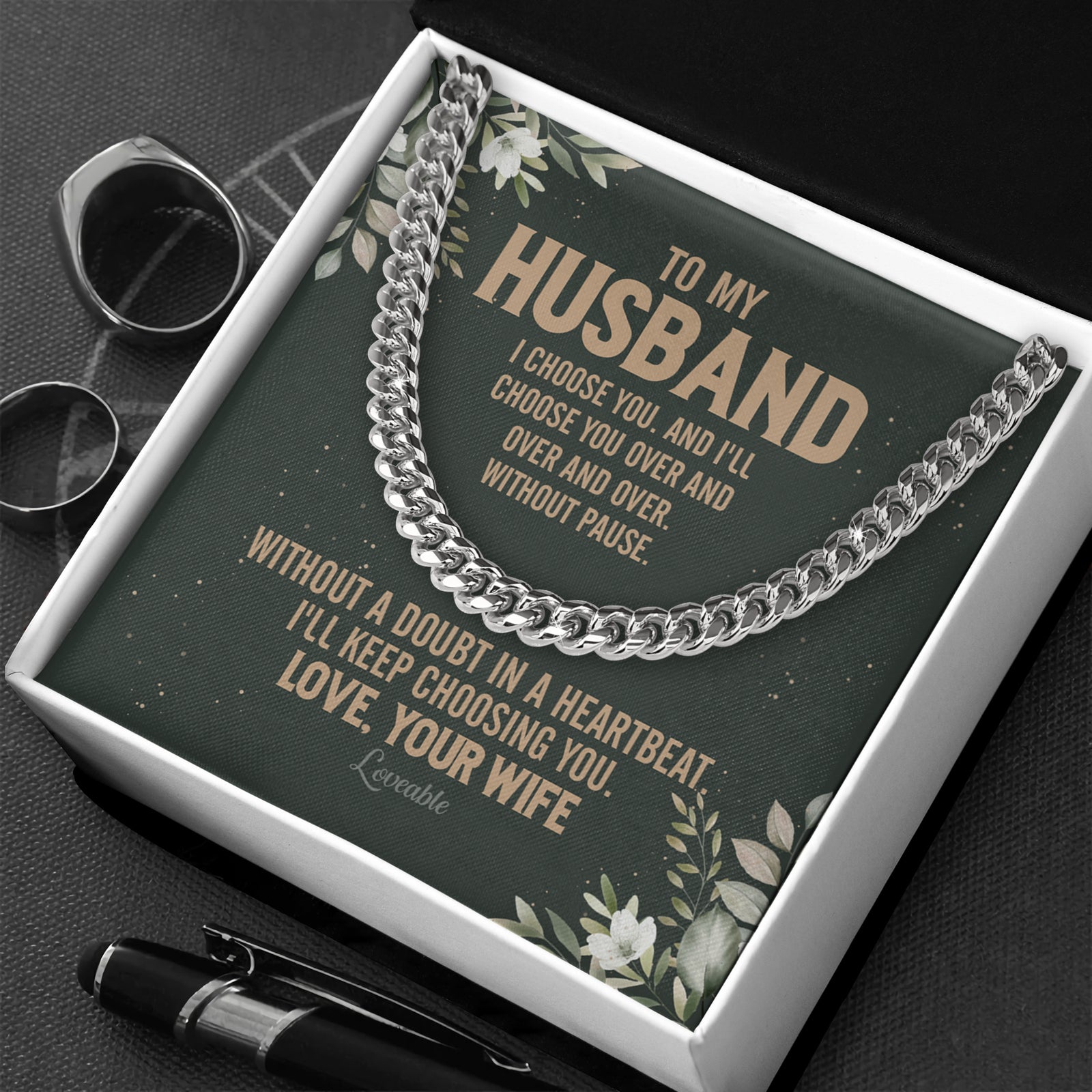 memorial necklace for husband