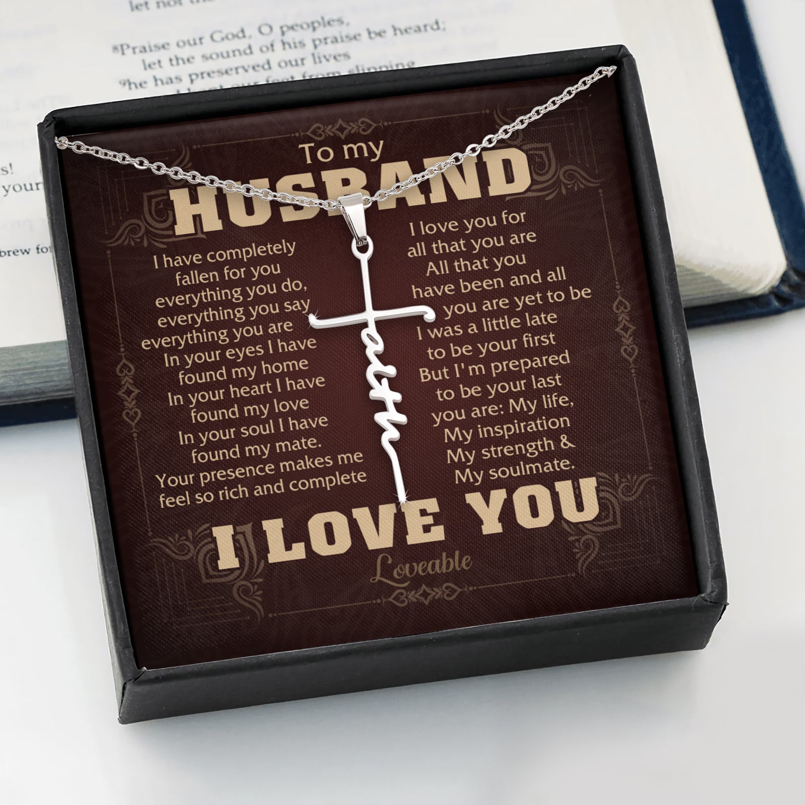 sterling silver faith cross necklace 