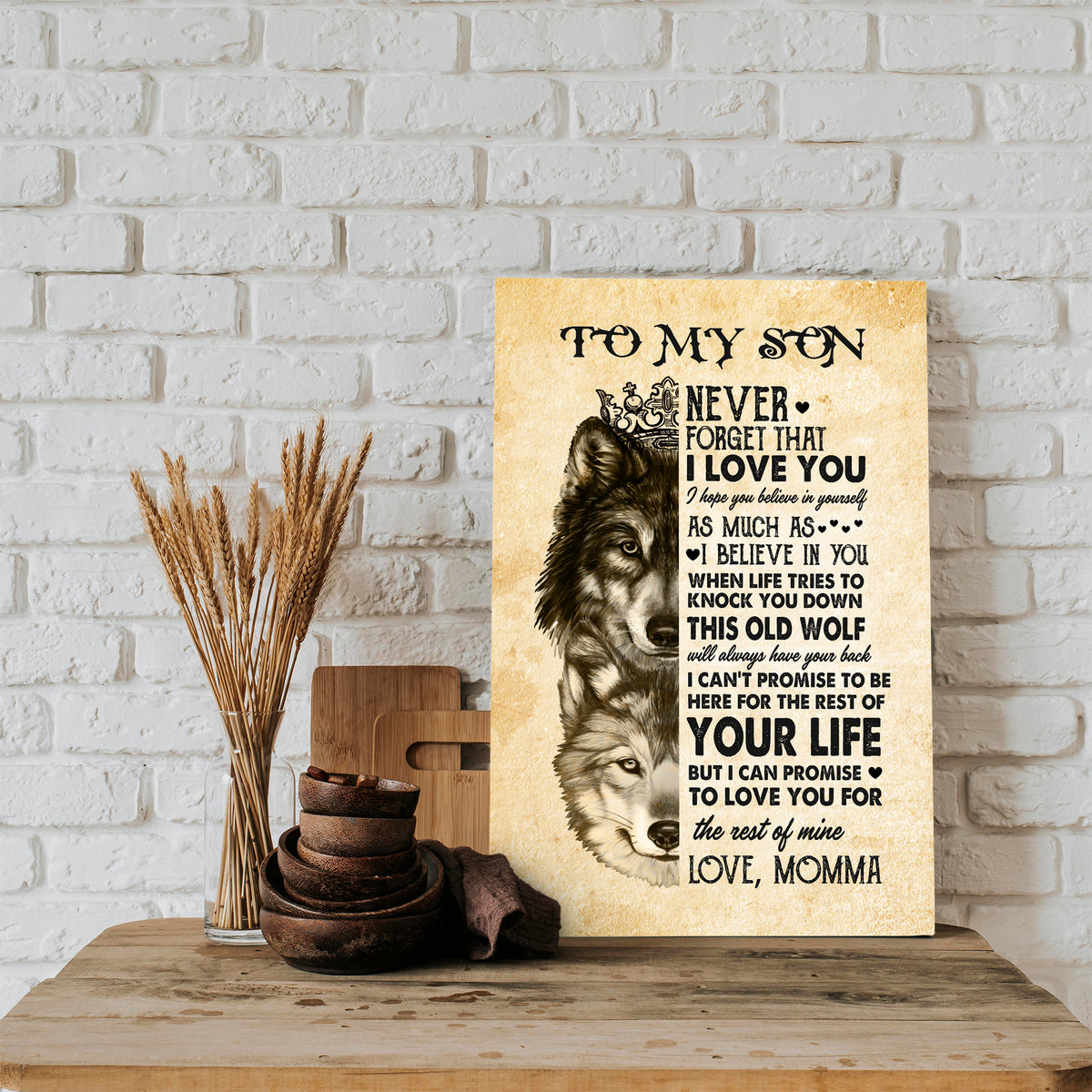 To My Son Never Forget That I Love You - Canvas/Poster - Birthday, Graduation Gifts for Adult Son - Son Gift from Mom