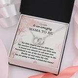 white gold new mom necklace