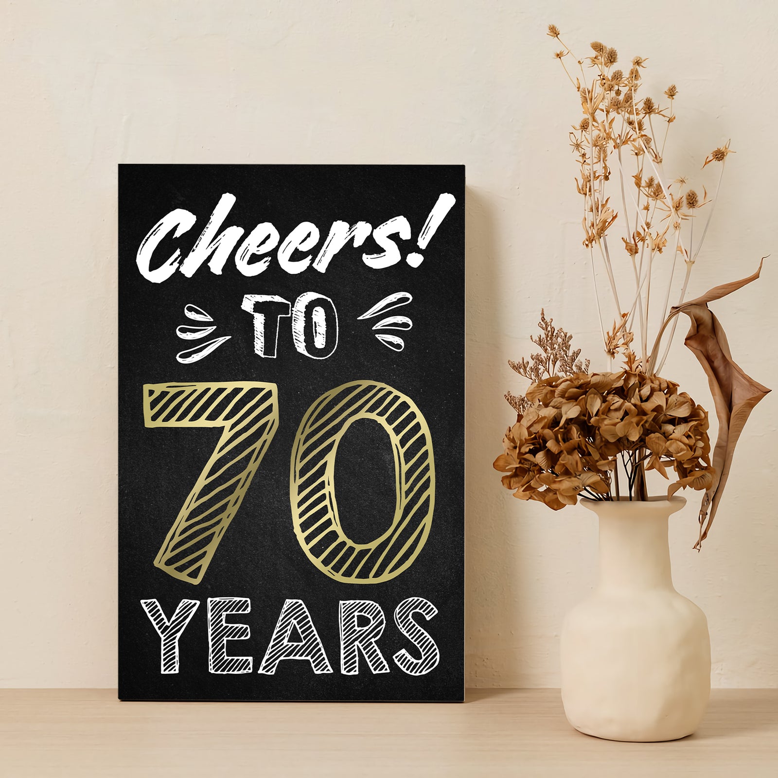 70th Birthday Party Decoration Canvas/Poster Birthday Anniversary Gift 207HNTHCA418