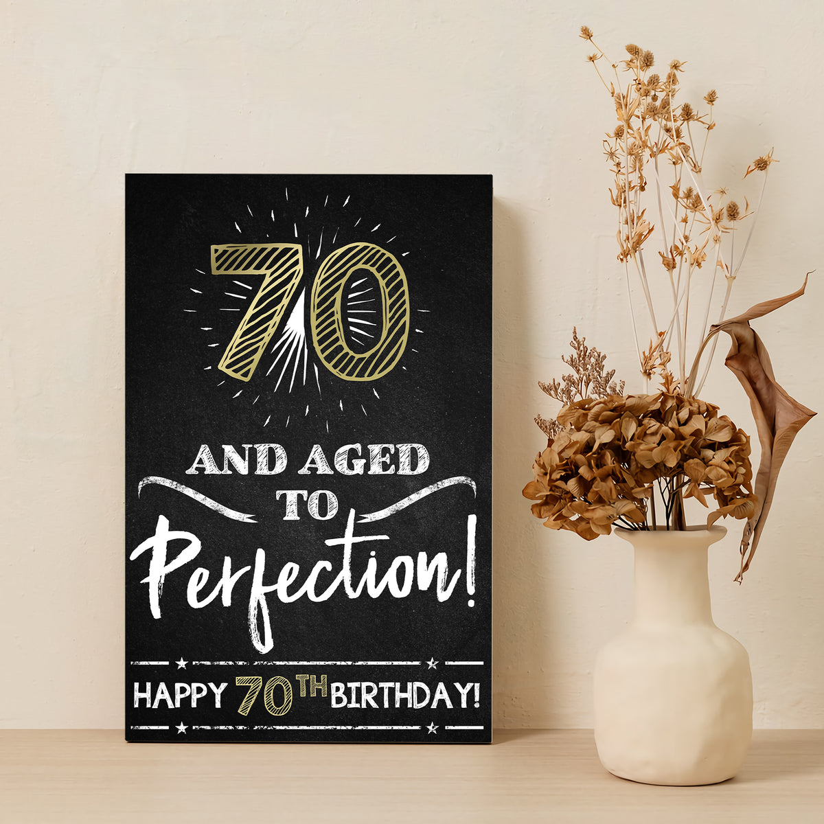 70th Birthday Party Decoration Canvas/Poster Birthday Anniversary Gift 207HNTHCA418