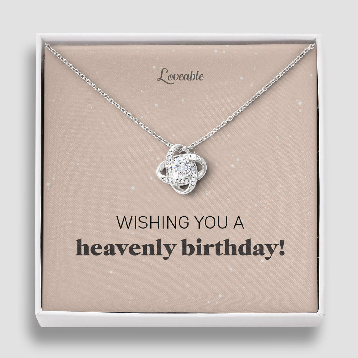 Wishing you a Heavenly Birthday - Love Knot Necklace