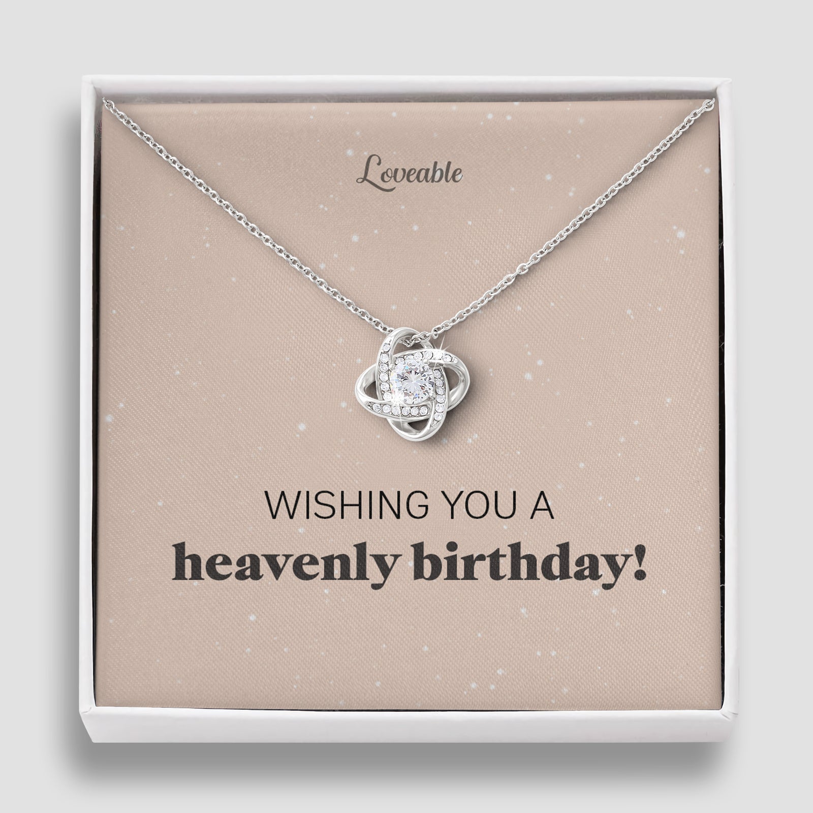 Wishing you a Heavenly Birthday - Love Knot Necklace