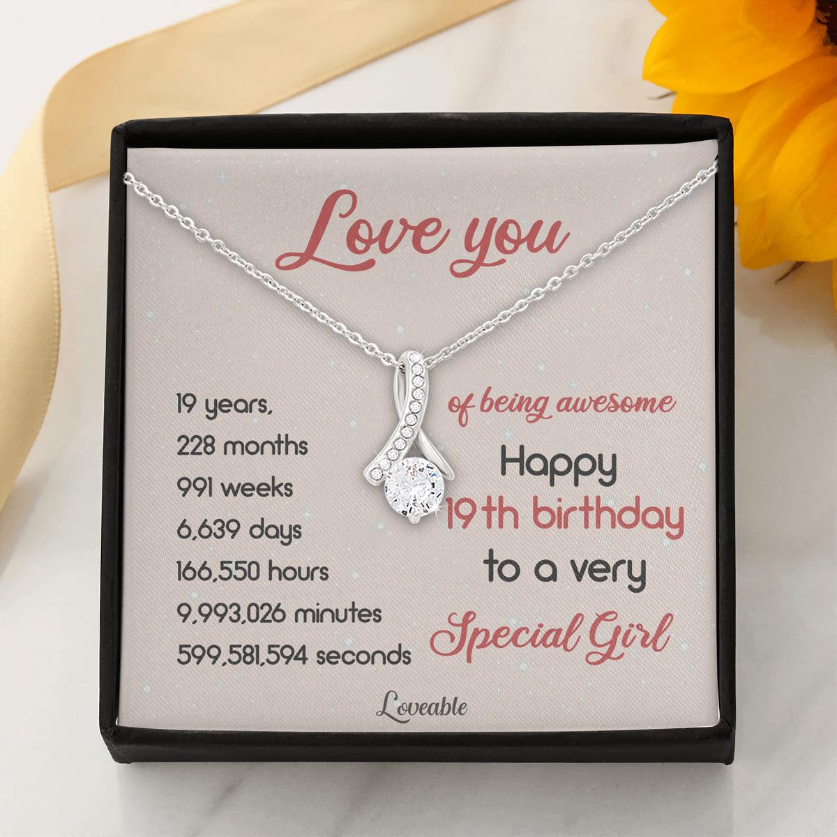 Happy 19th Birthday Special Necklace Birthday Gift For Daughter