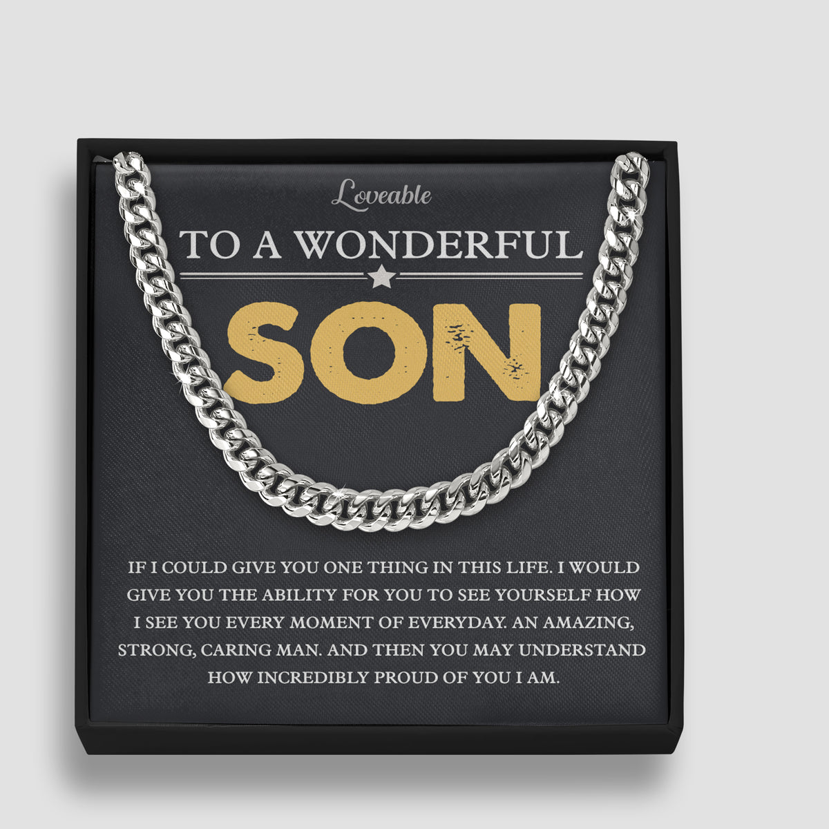 To A Wonderful Son Personalized Necklace