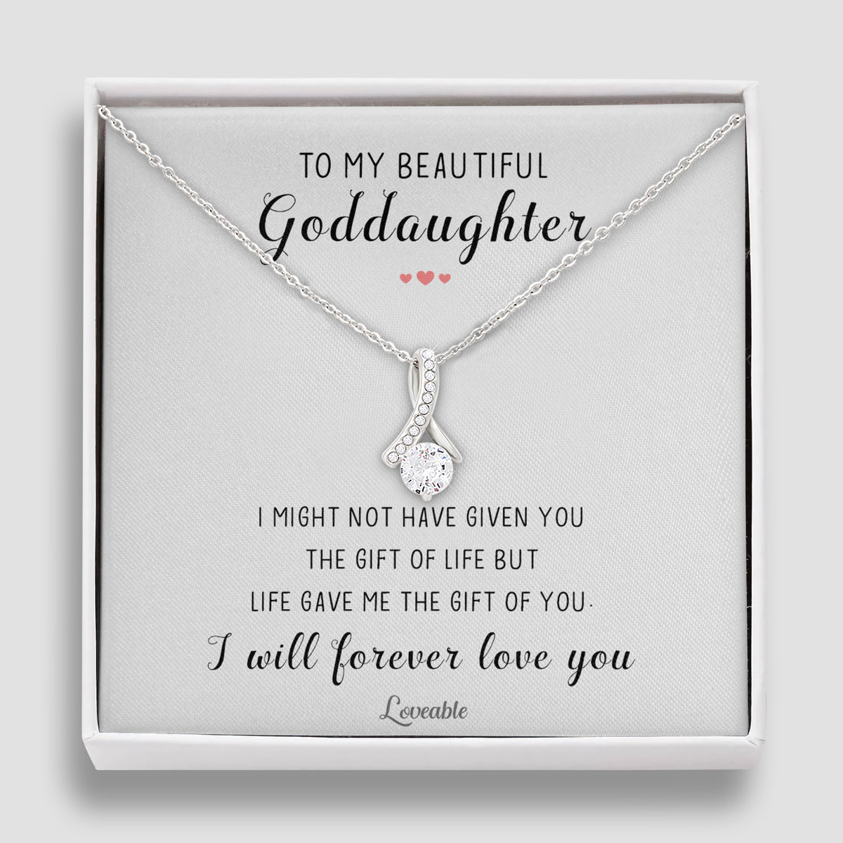 To My Beautiful Goddaughter Personalized Necklace
