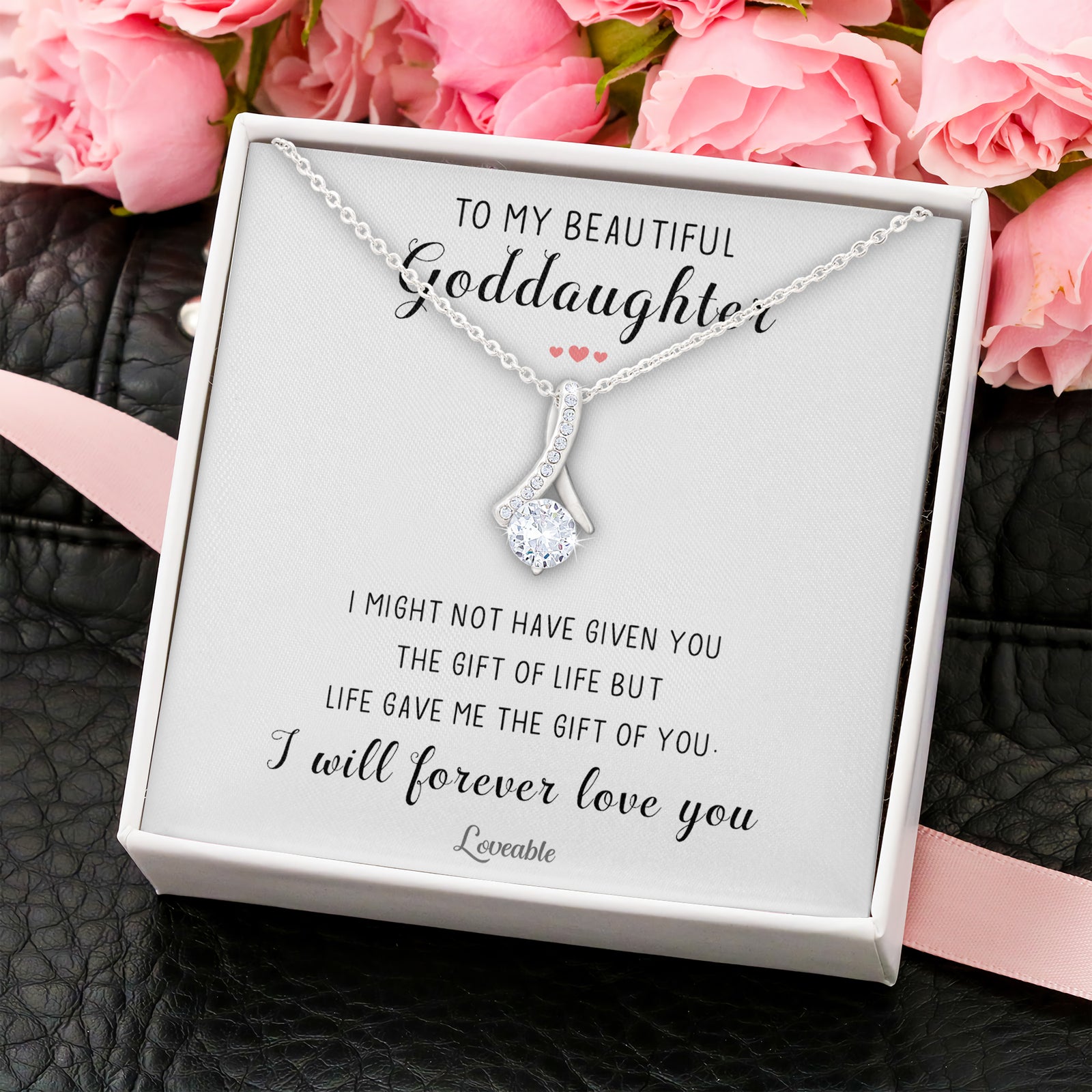 To My Beautiful Goddaughter Personalized Necklace