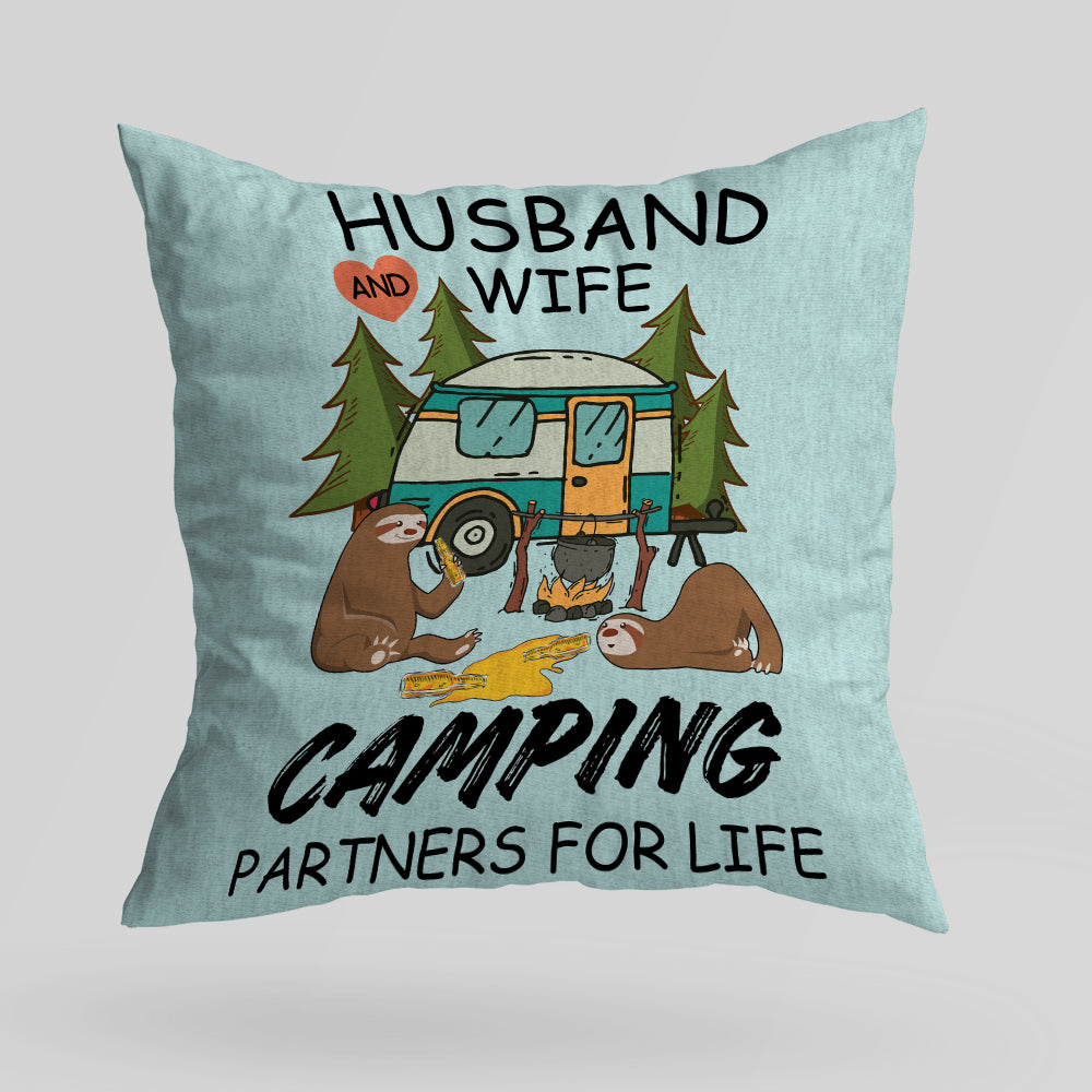 Camping Partner for Life Pillow - Gift For Husband And Wife