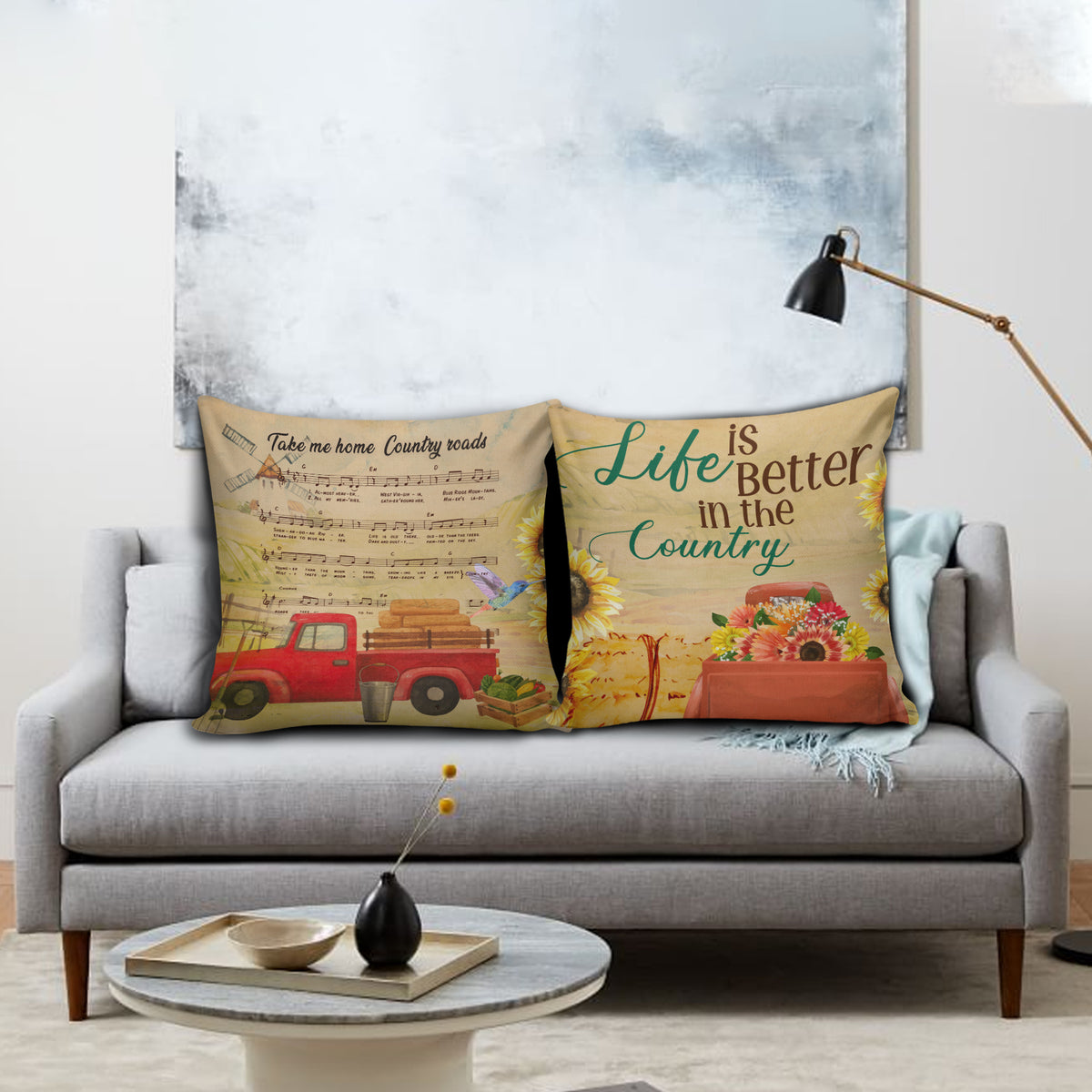 Life Is Better In The Country Canvas Pillow