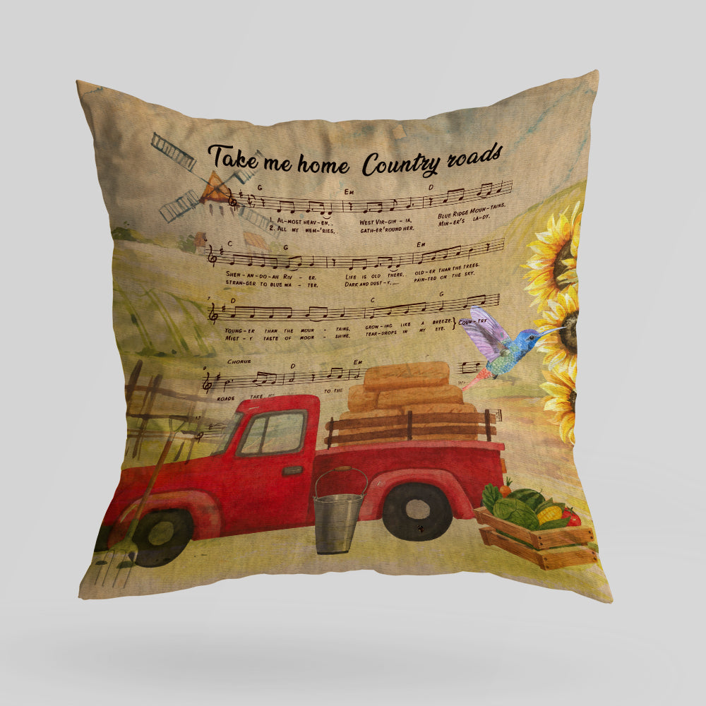 Life Is Better In The Country Canvas Pillow
