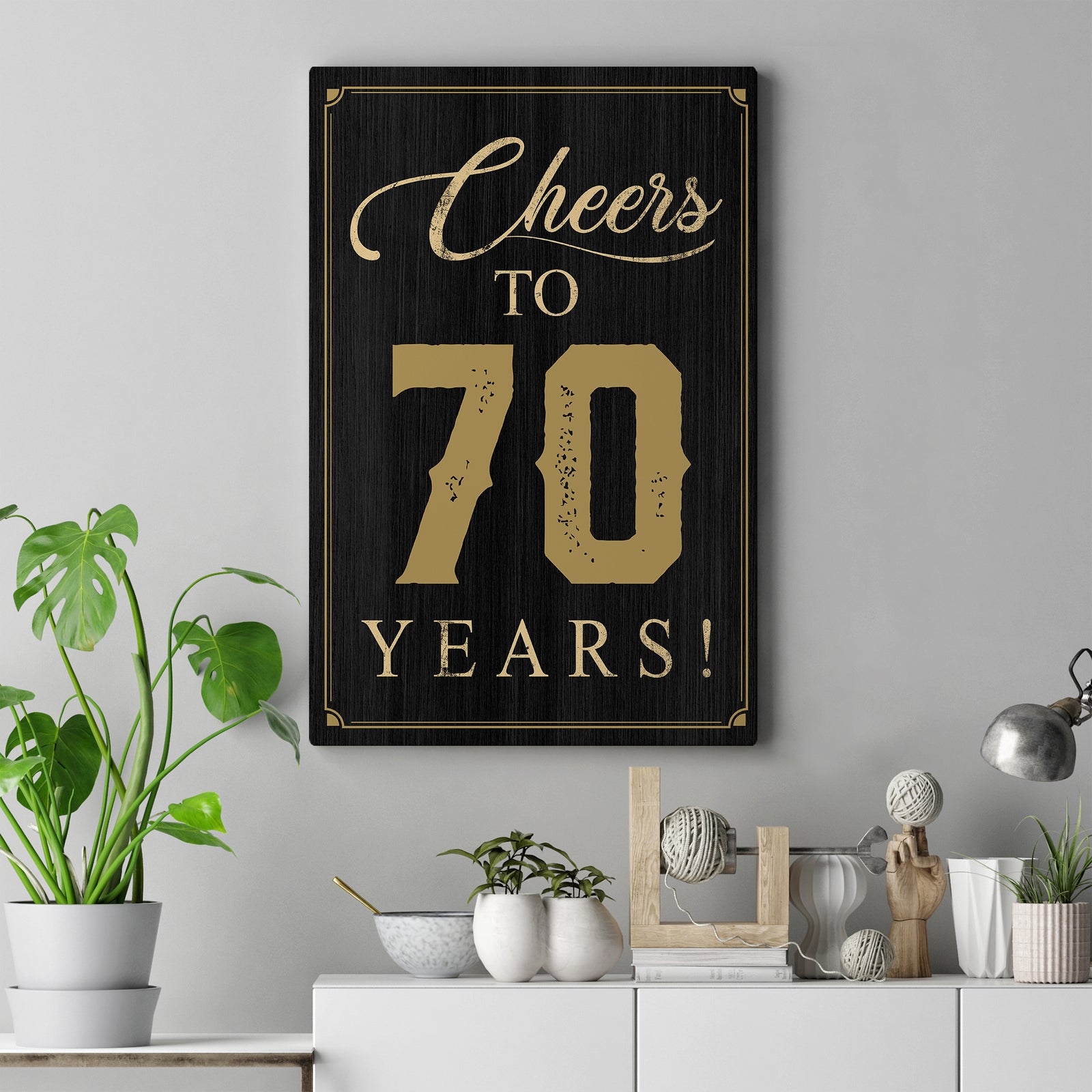 70th Birthday Party Decoration Canvas/Poster Birthday Anniversary Gift 207HNTTCA422