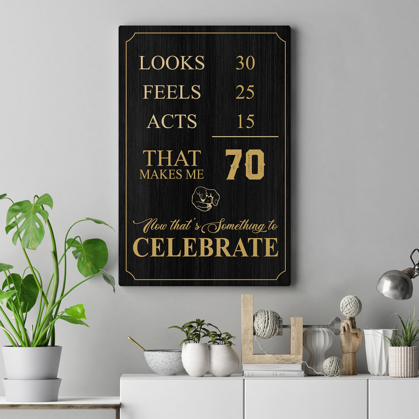 70th Birthday Party Decoration Canvas/Poster Birthday Anniversary Gift 207HNTTCA422