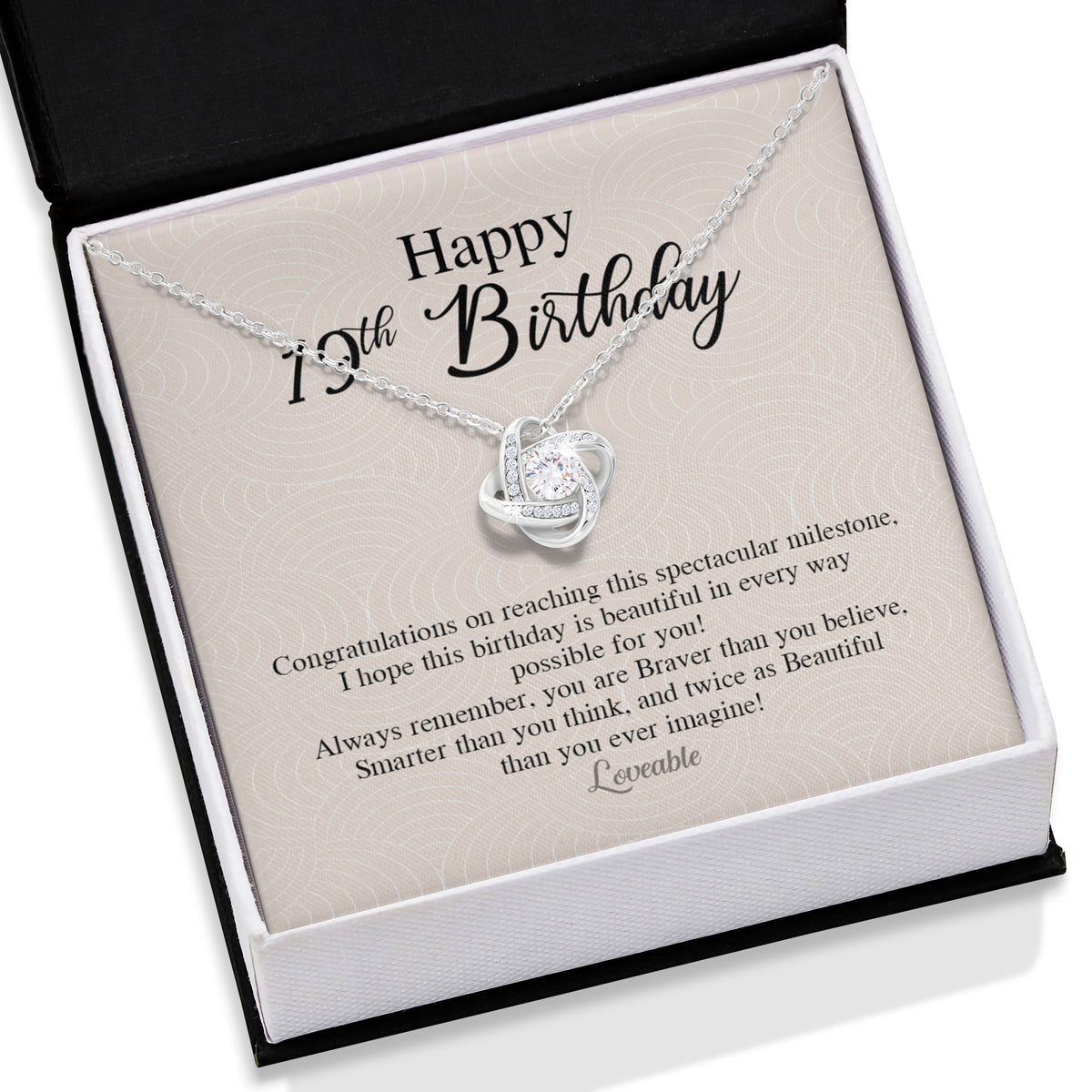 Congratulation on reaching this spectacular milestone - Personalized Necklace - 19th Birthday Gift