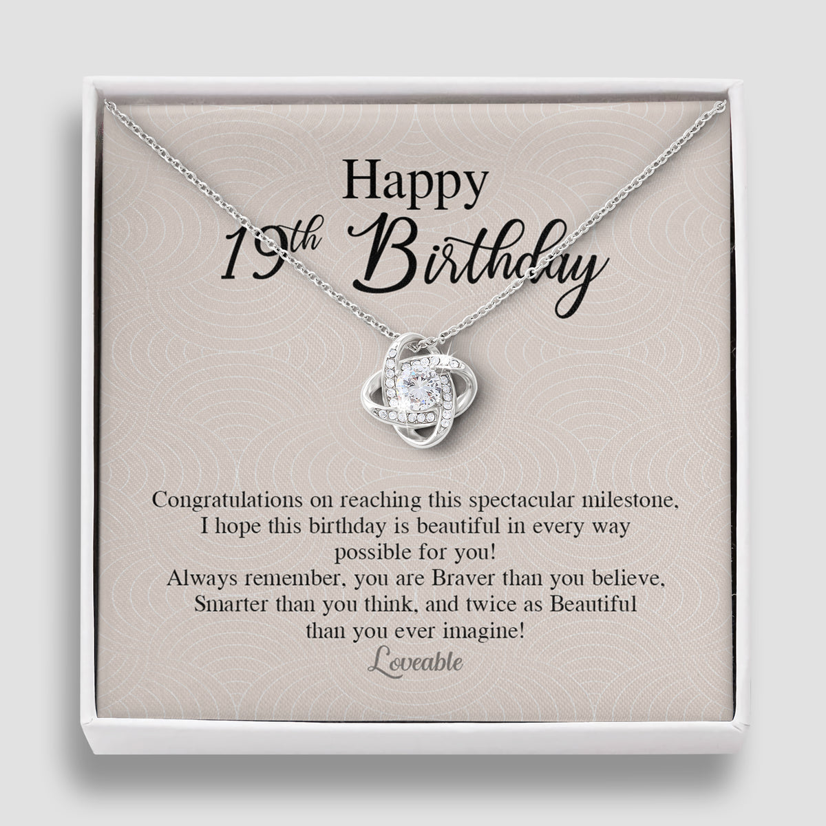 Congratulation on reaching this spectacular milestone - Personalized Necklace - 19th Birthday Gift