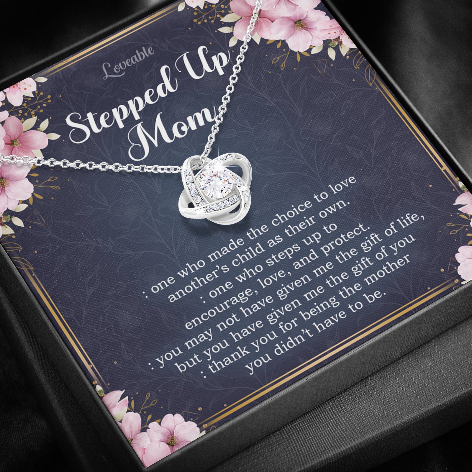 mom necklace white gold