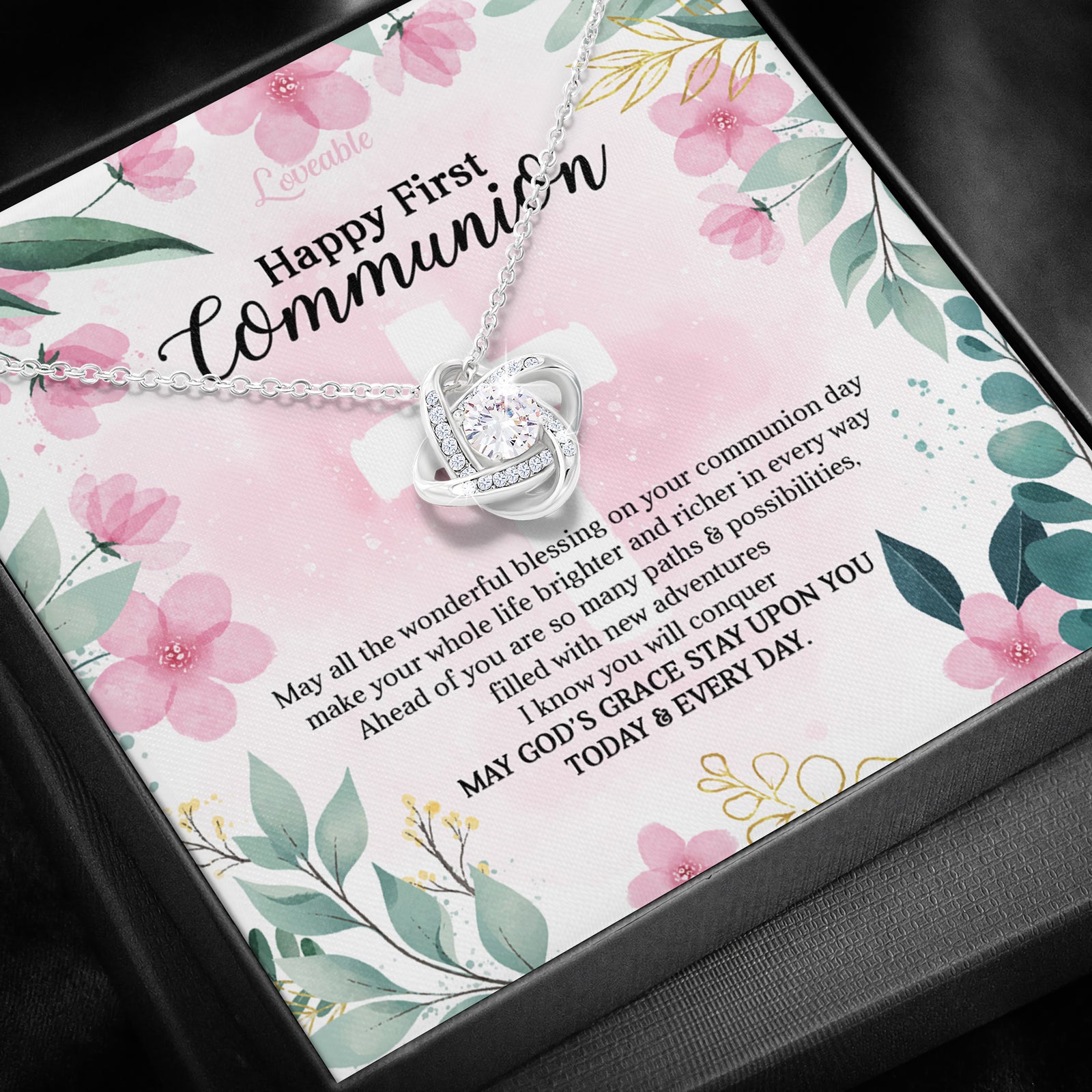  White Cross Gold Necklace