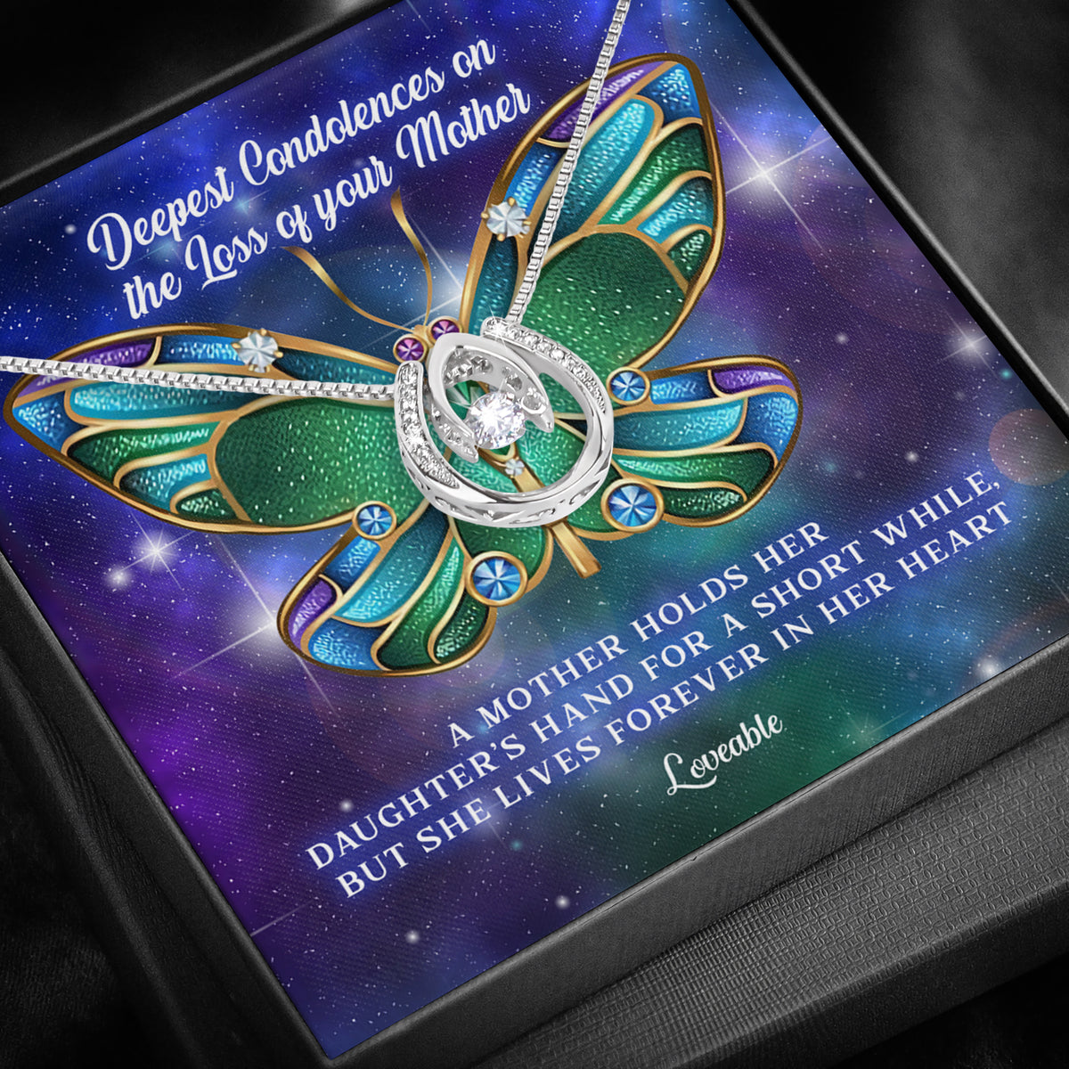 mother pendant necklace white gold