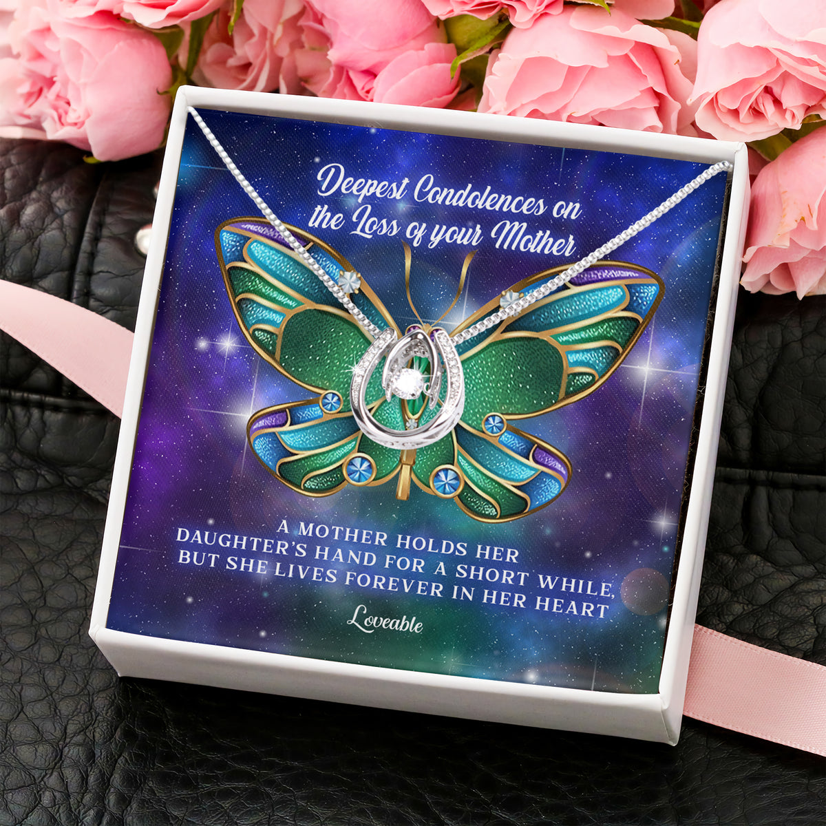 white gold necklace for mother