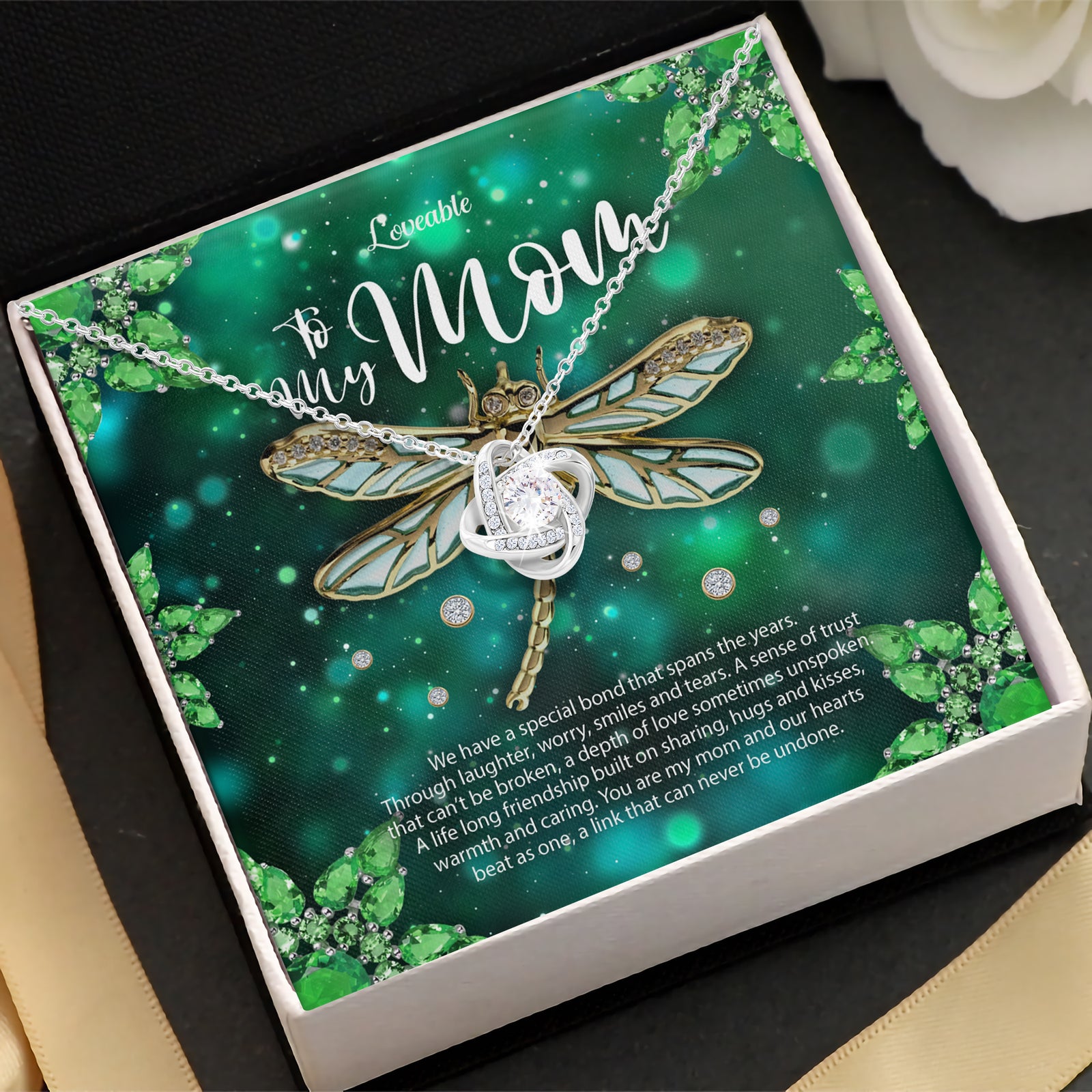 white gold mom necklace